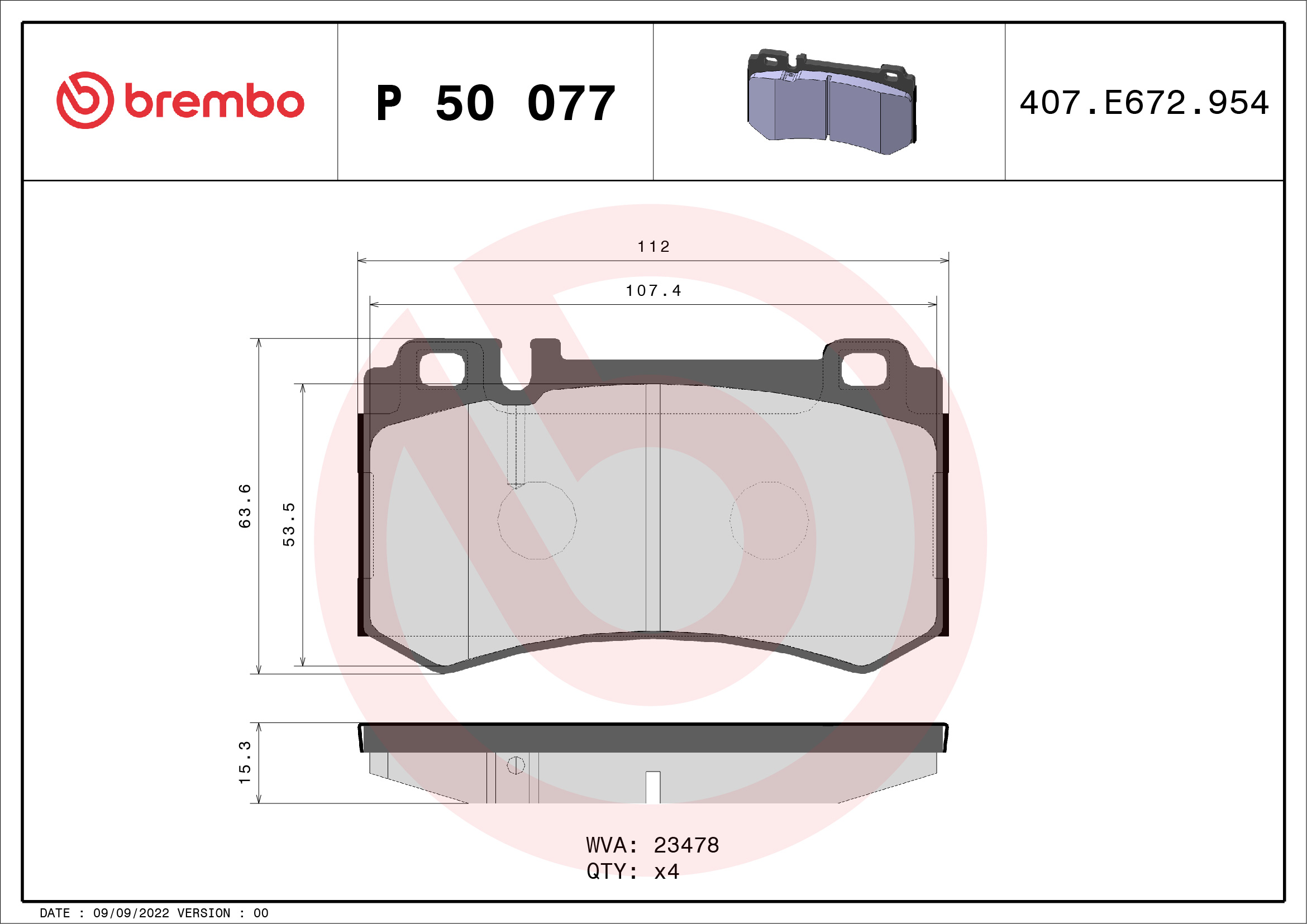BREMBO P 50 077 Kit...
