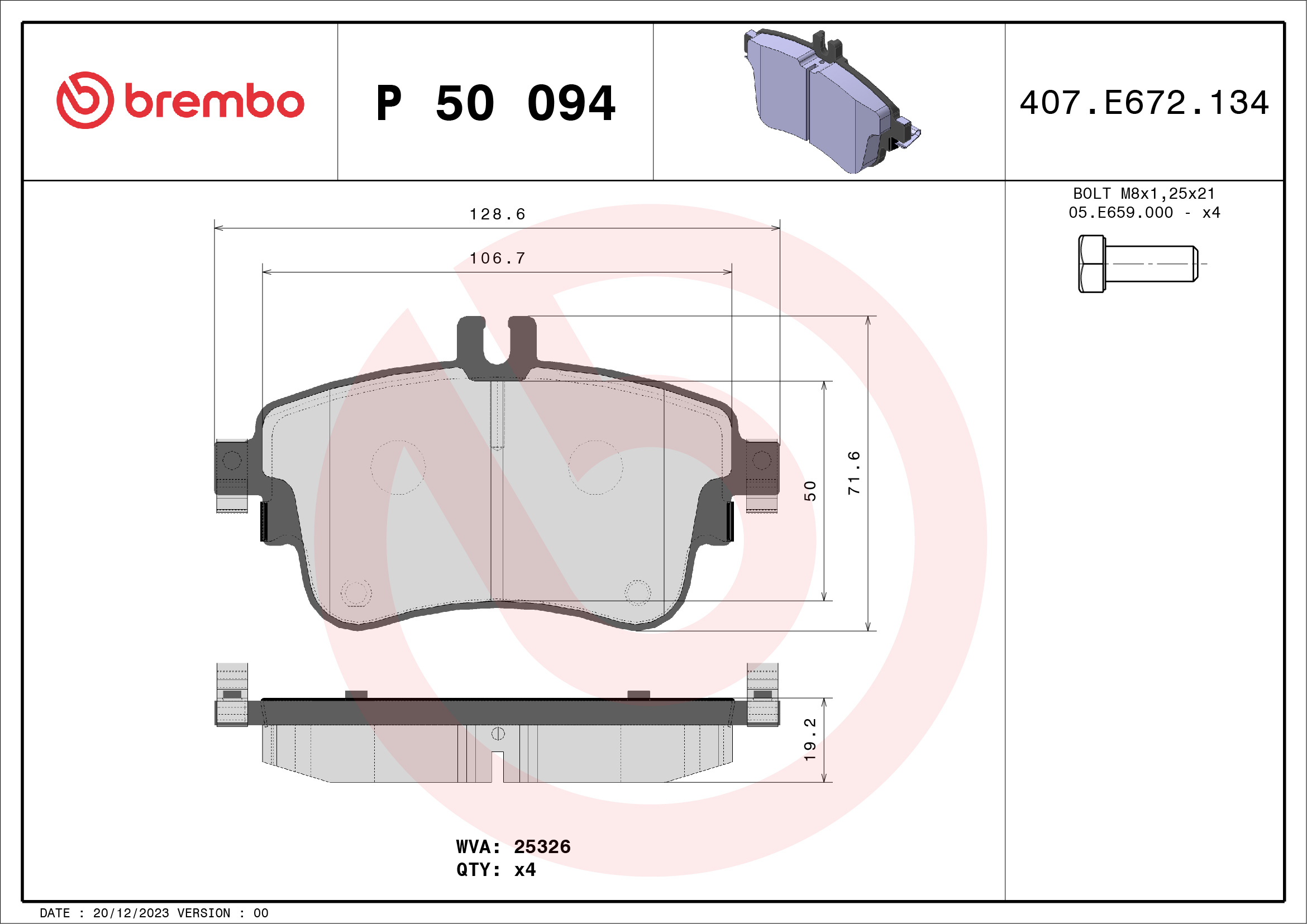 BREMBO P 50 094 Kit...