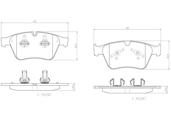 BREMBO P50105N PRIME LINE - Ceramic Bremsbelagsatz, Scheibenbremse