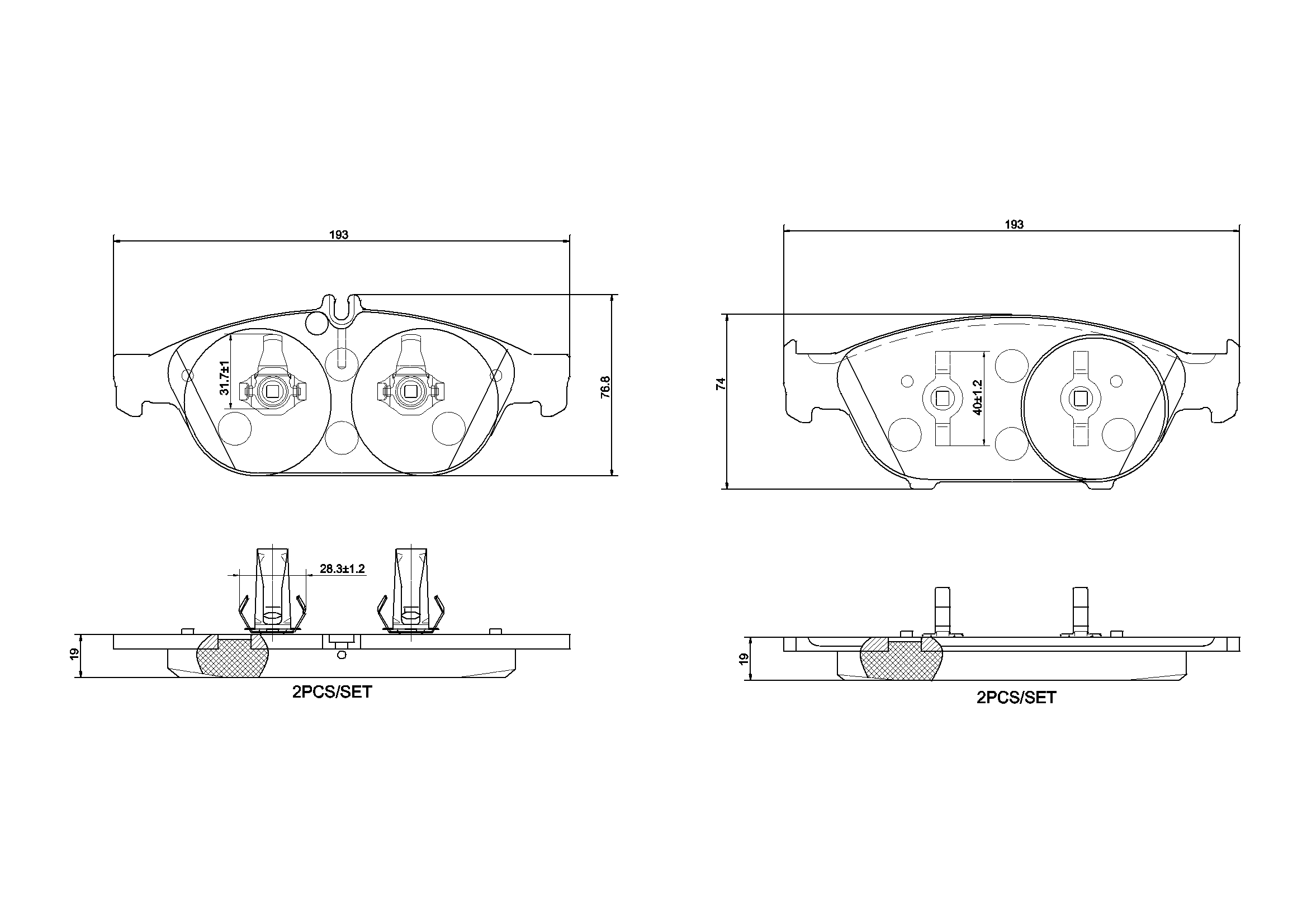 BREMBO P 50 106 Sada...