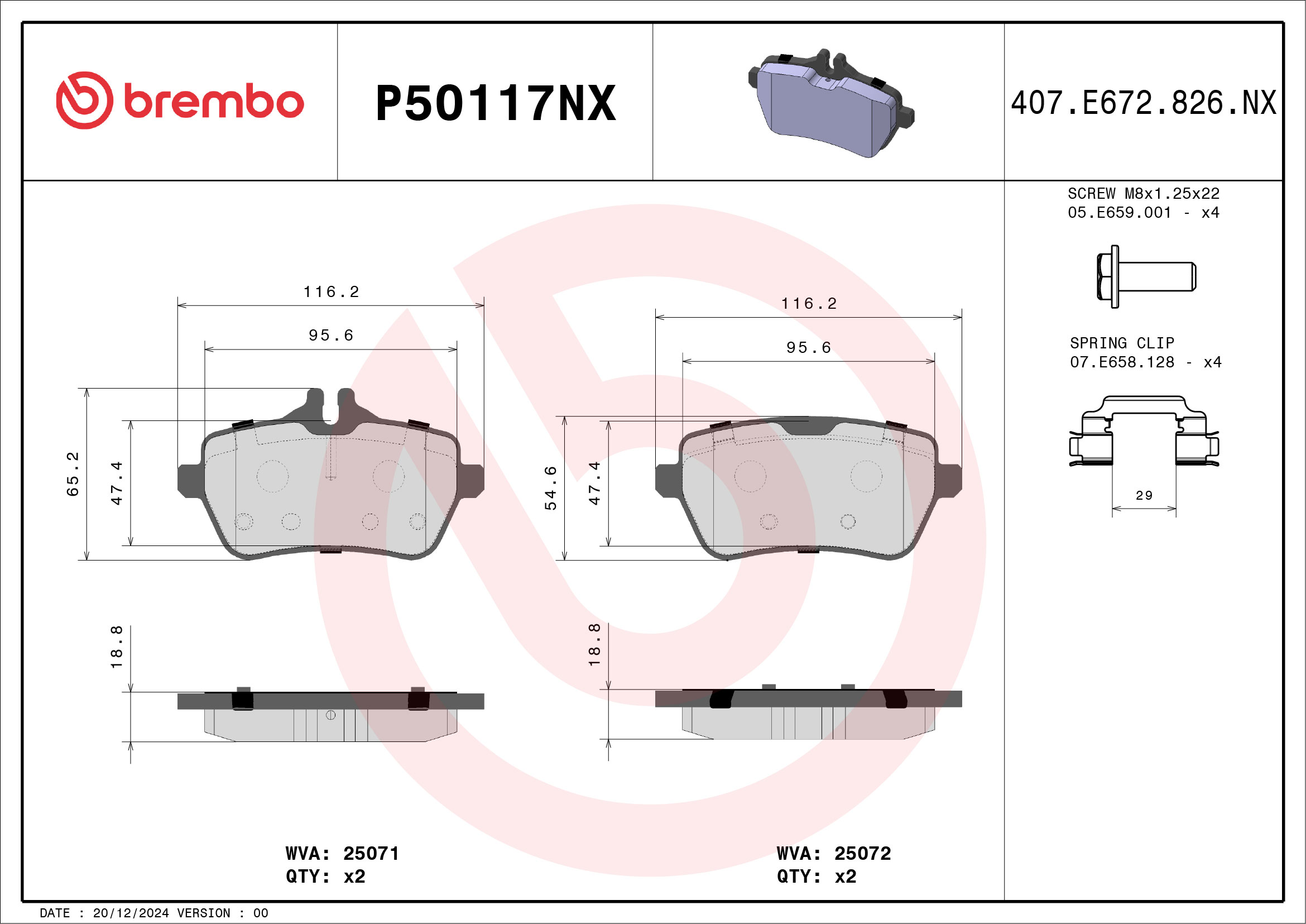 BREMBO P50117NX Kit...