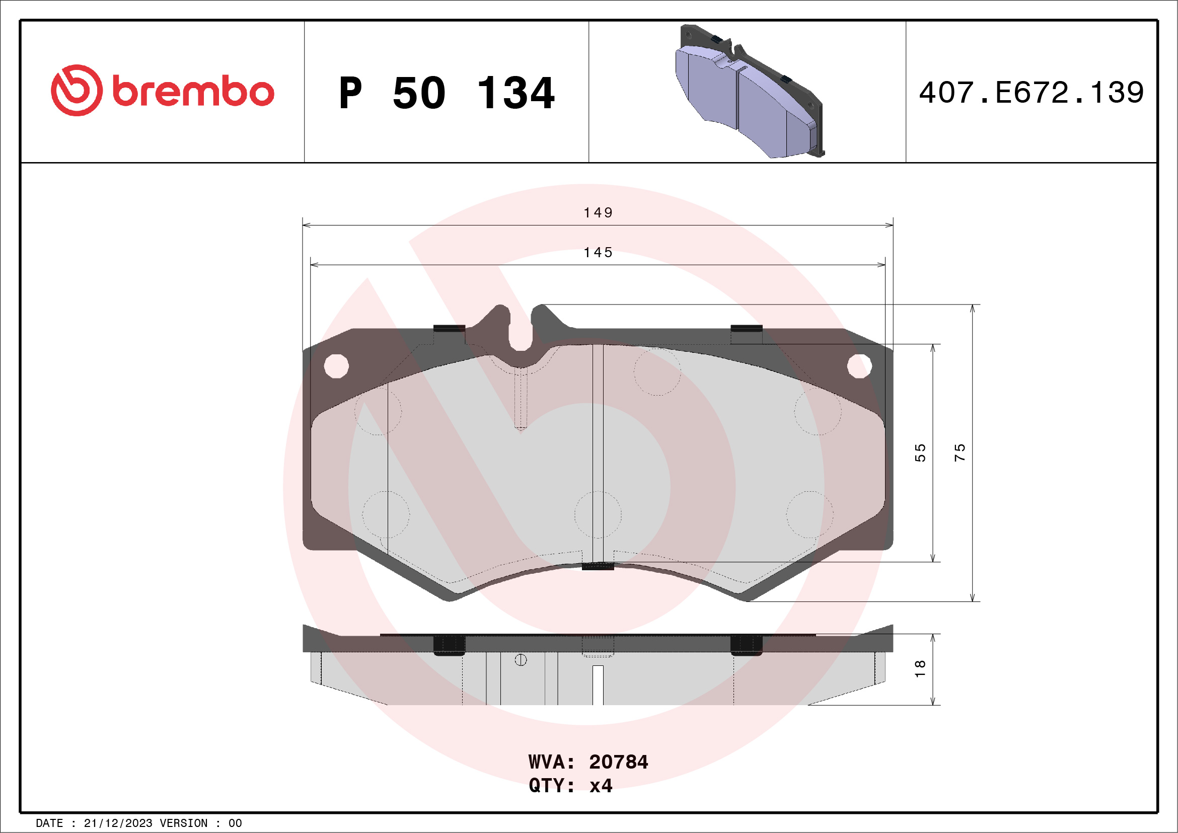 BREMBO P 50 134 Kit...