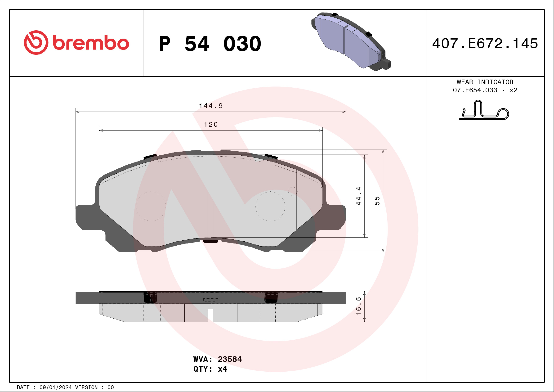BREMBO P 54 030X Kit...