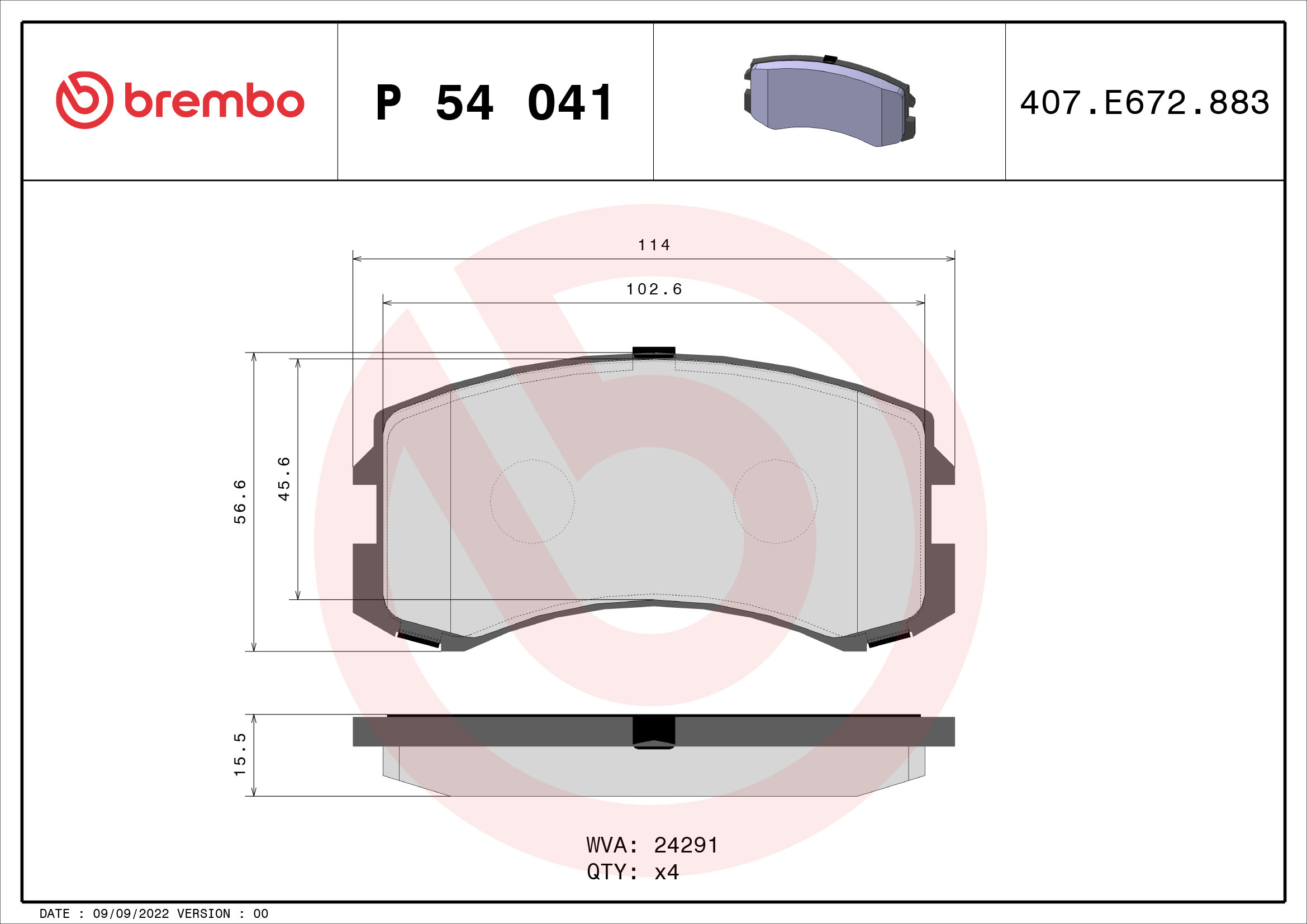 BREMBO P 54 041 Kit...