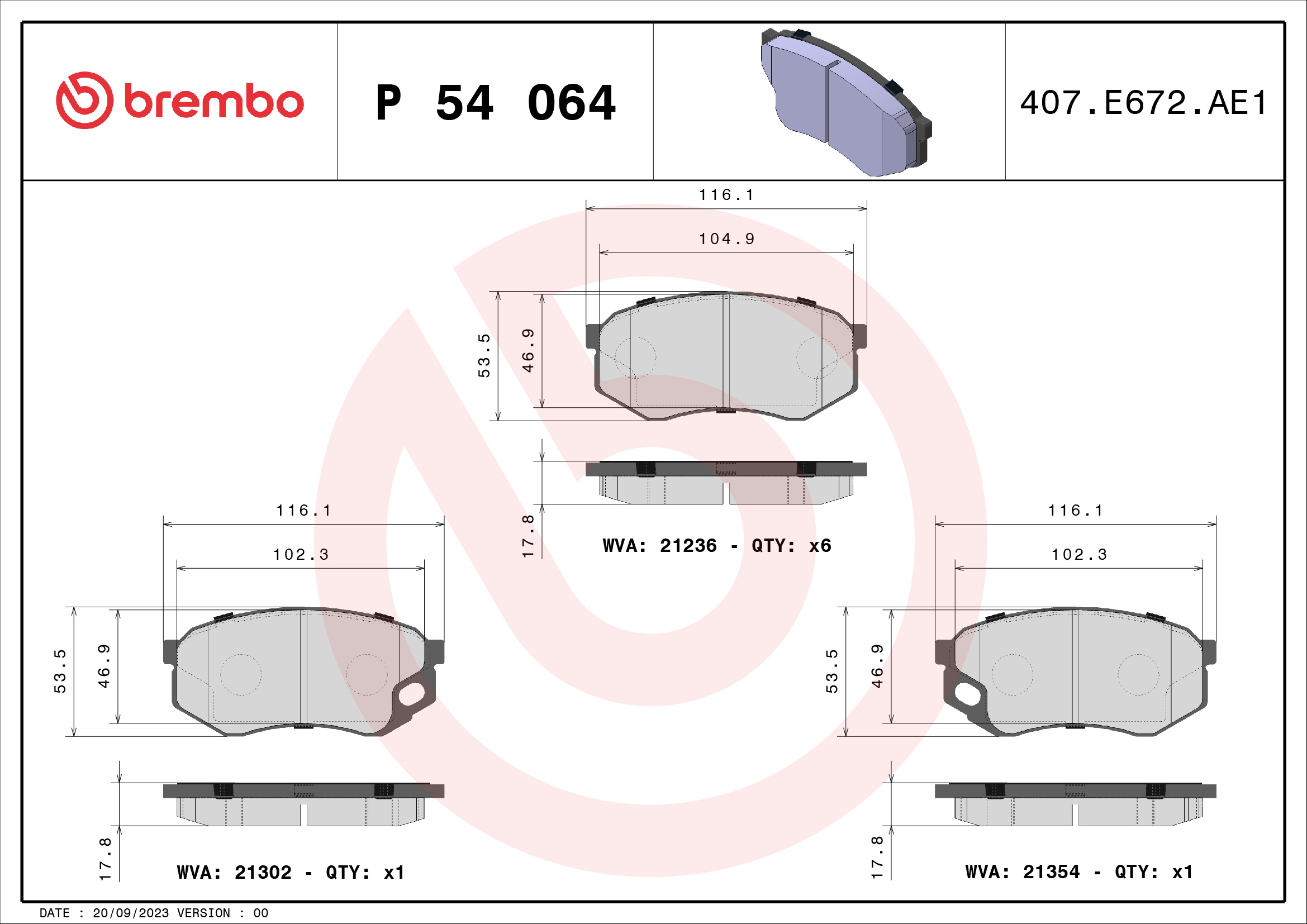 BREMBO P 54 064...