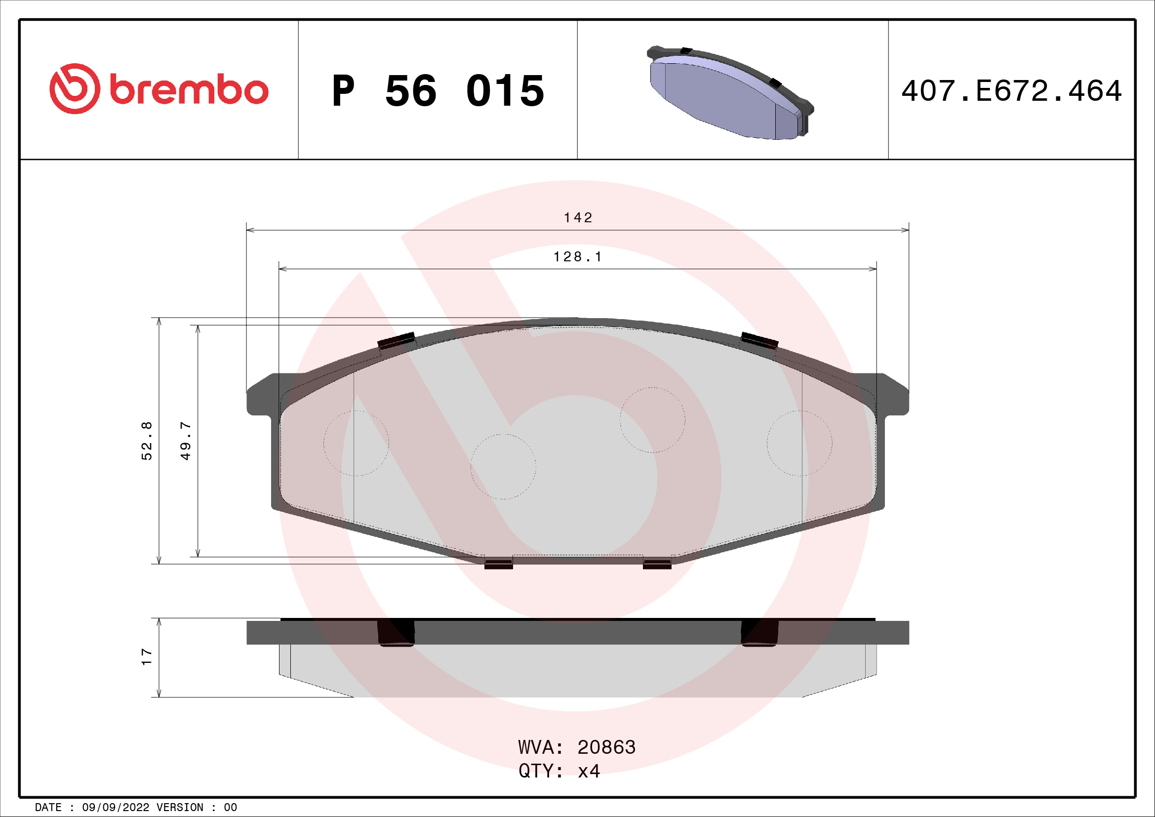 BREMBO P 56 015 Kit...