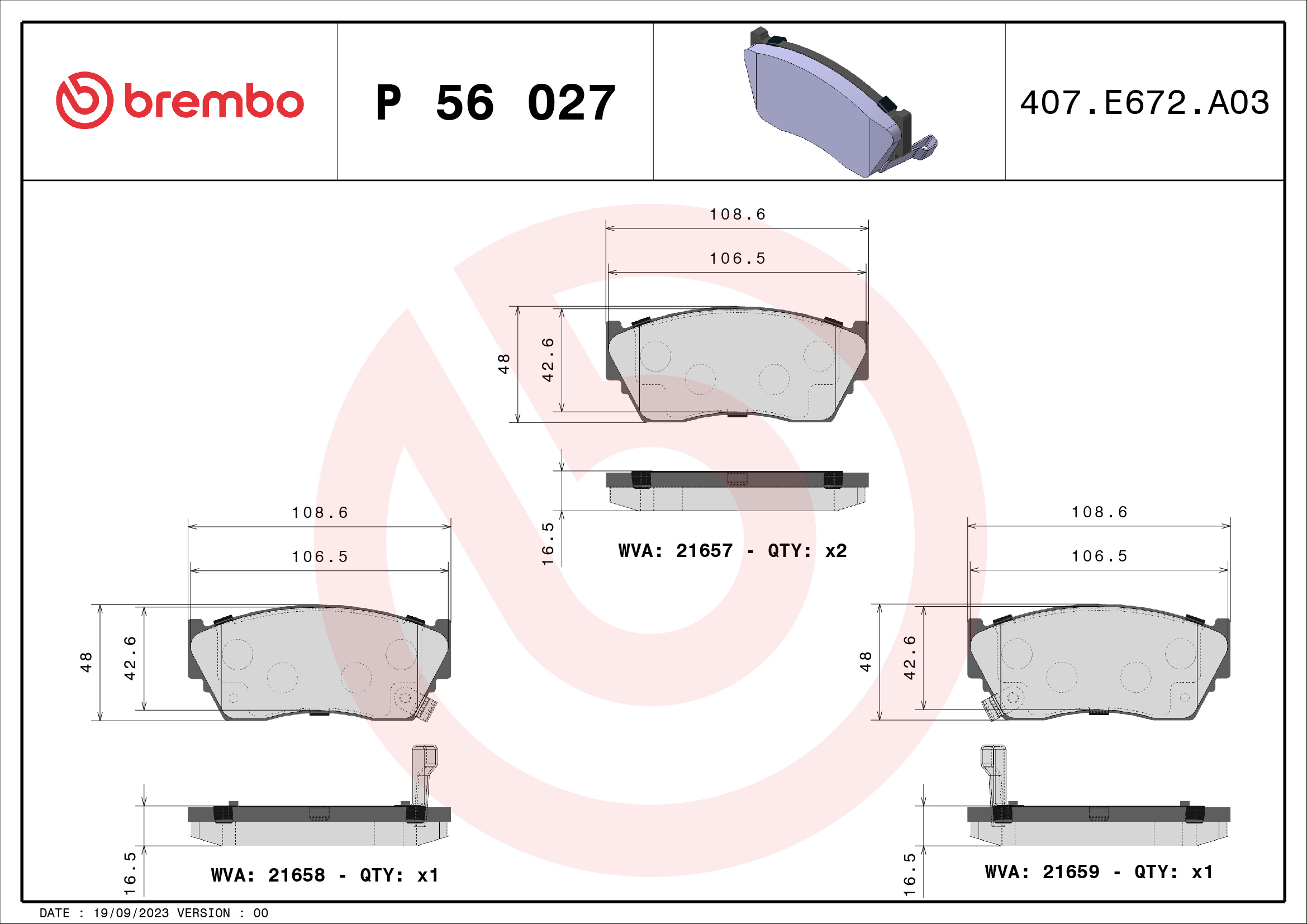 BREMBO P 56 027 Kit...