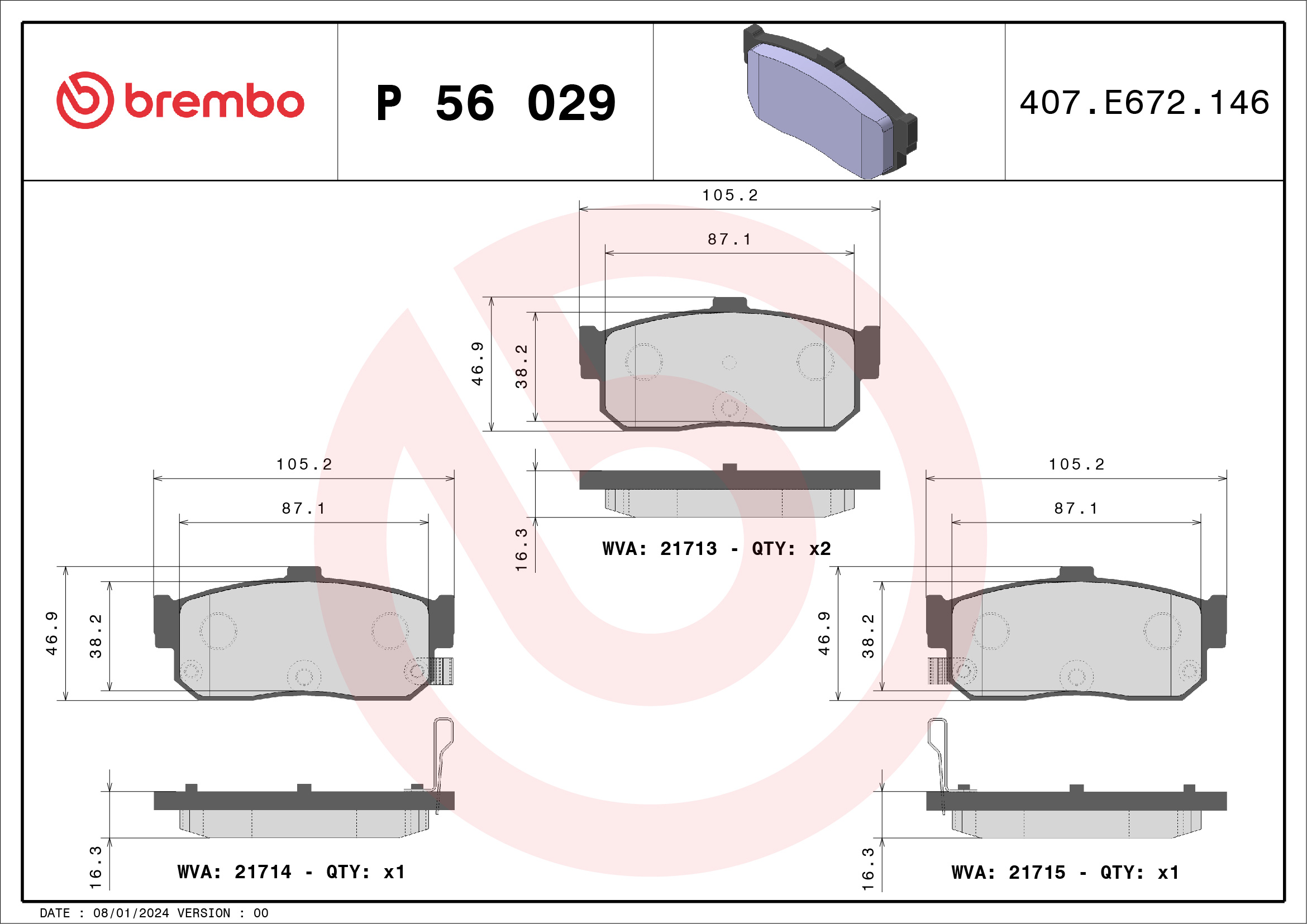 BREMBO P 56 029 Kit...