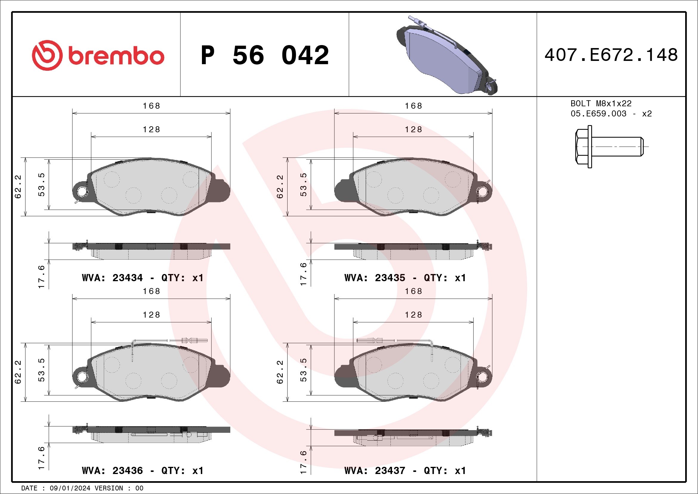 BREMBO P 56 042 Kit...