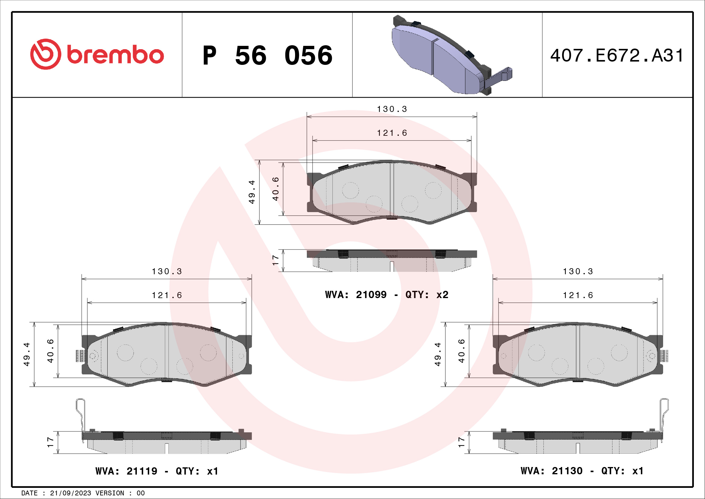 BREMBO P 56 056 Kit...