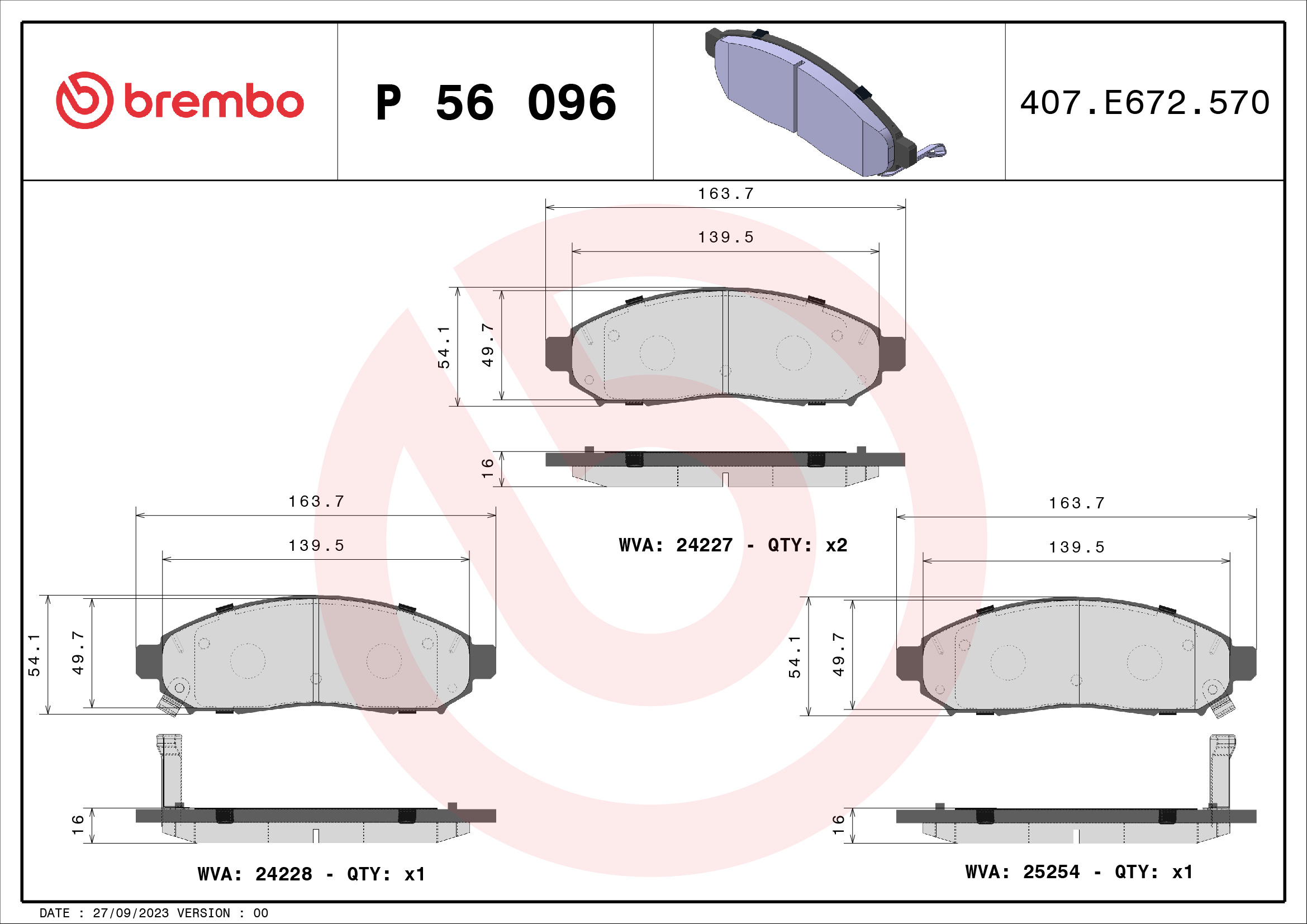 BREMBO P 56 096 Kit...