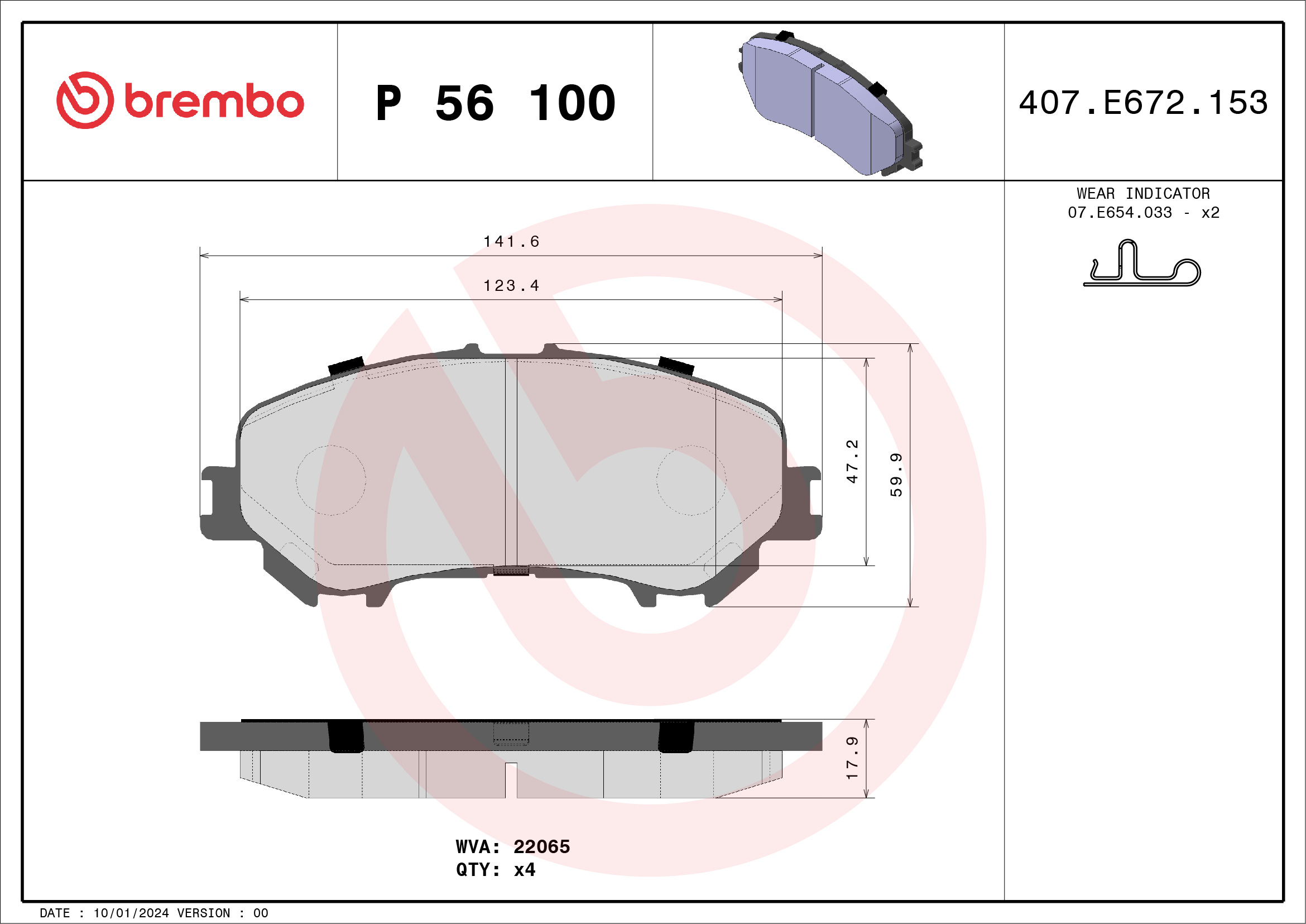 BREMBO P 56 100 Kit...