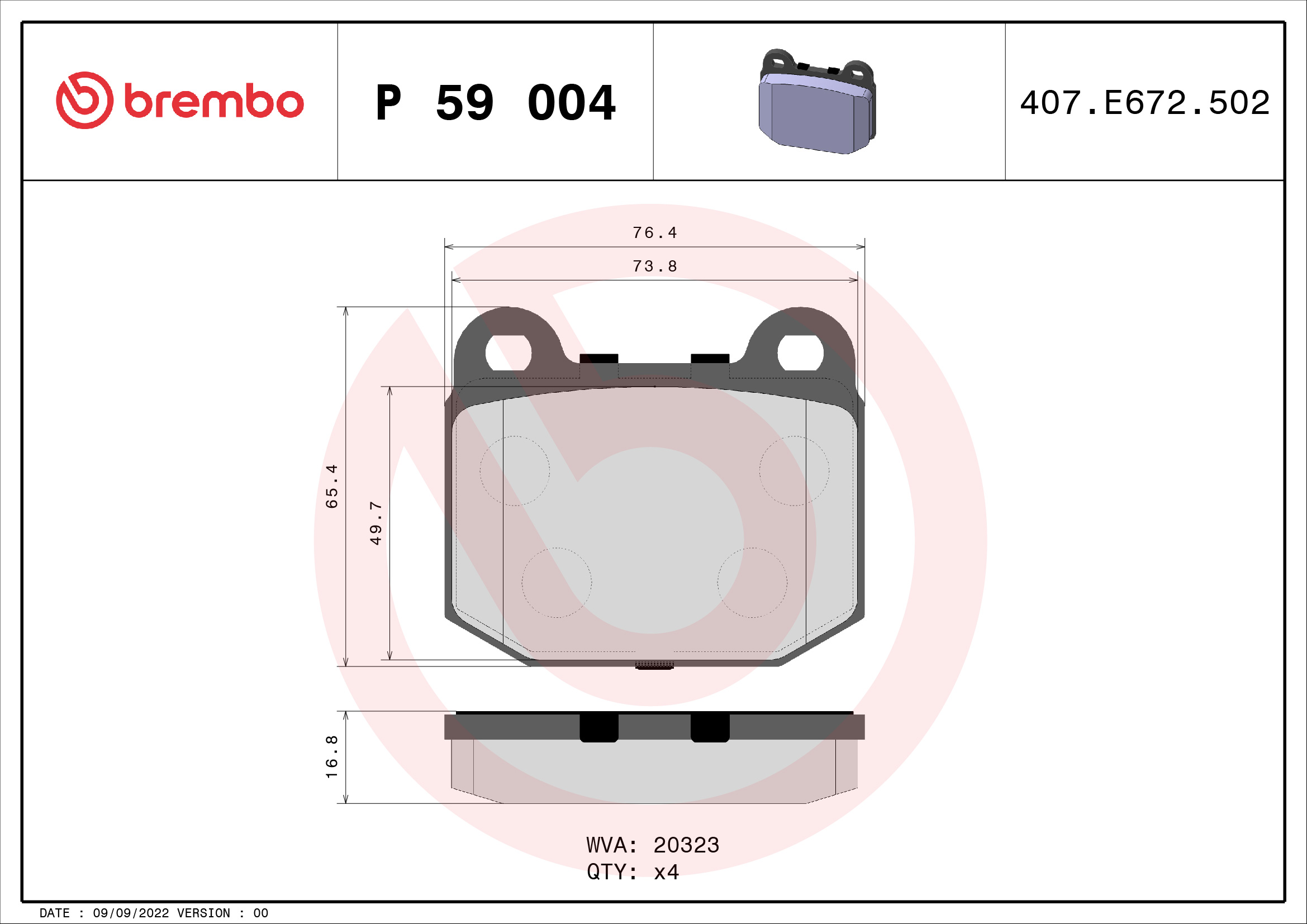 BREMBO P 59 004 Kit...