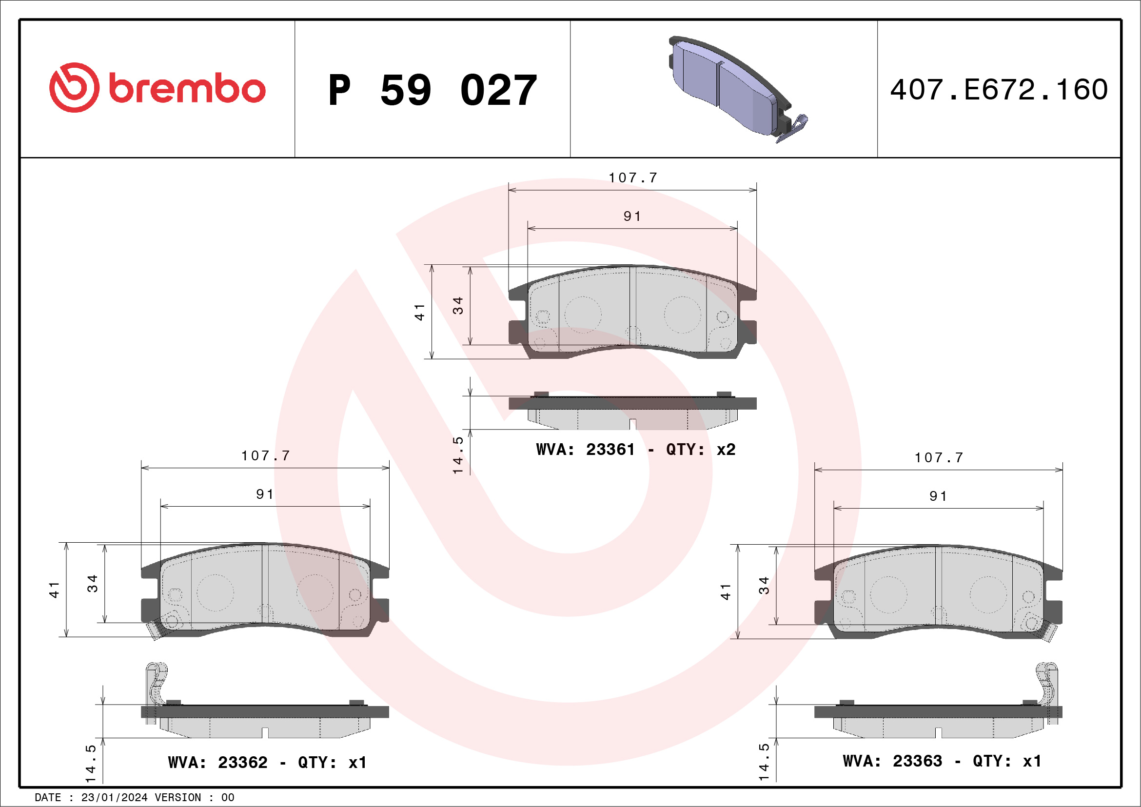 BREMBO P 59 027 Kit...