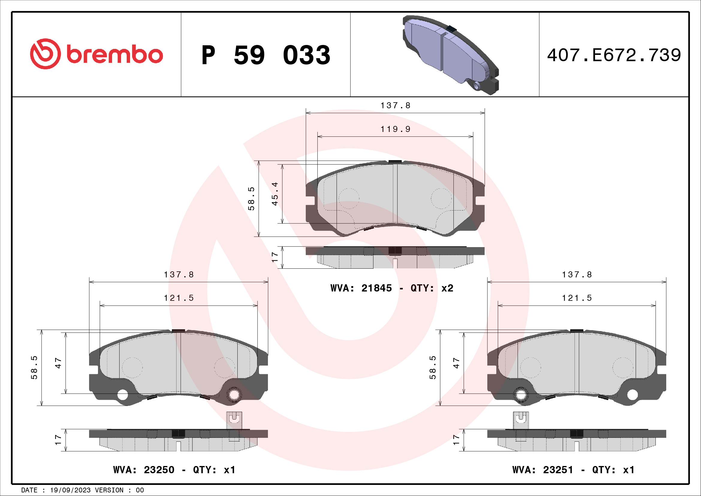 BREMBO P 59 033 Kit...