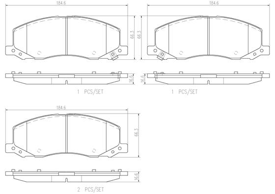BREMBO P59058N PRIME LINE - Ceramic Bremsbelagsatz, Scheibenbremse