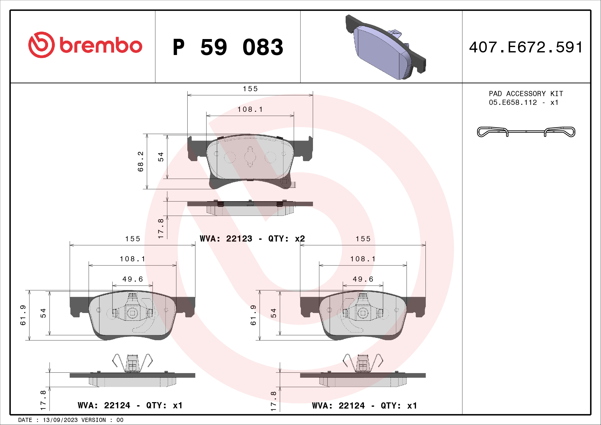 BREMBO P 59 083 Kit...