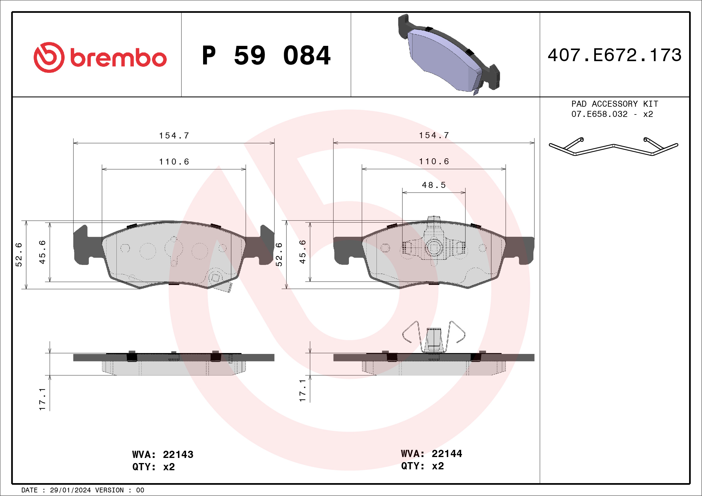 BREMBO P 59 084 Kit...