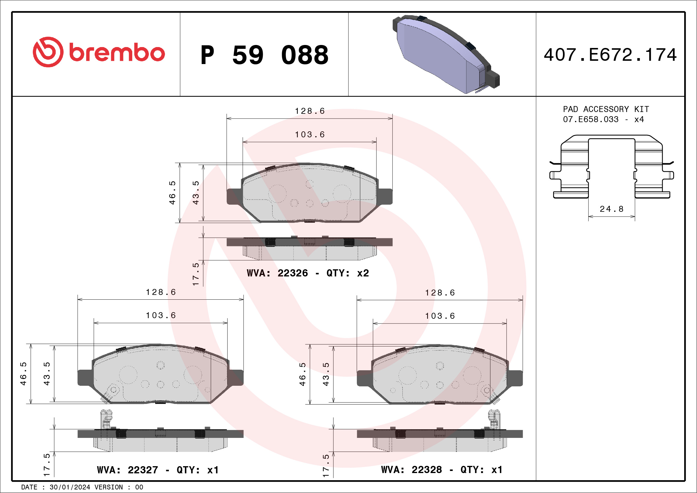 BREMBO P 59 088 Kit...