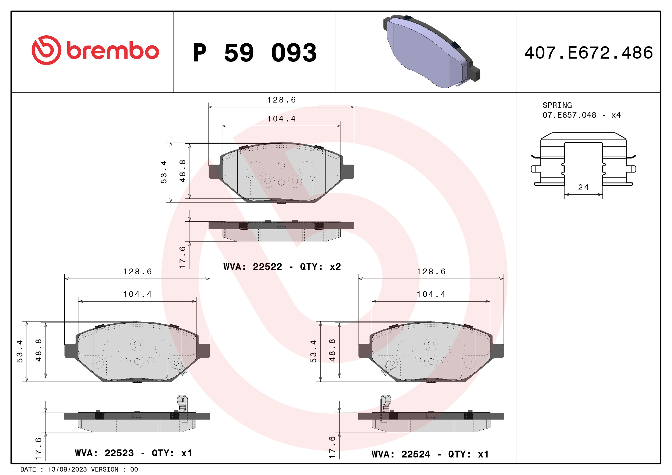 BREMBO P 59 093 Kit...