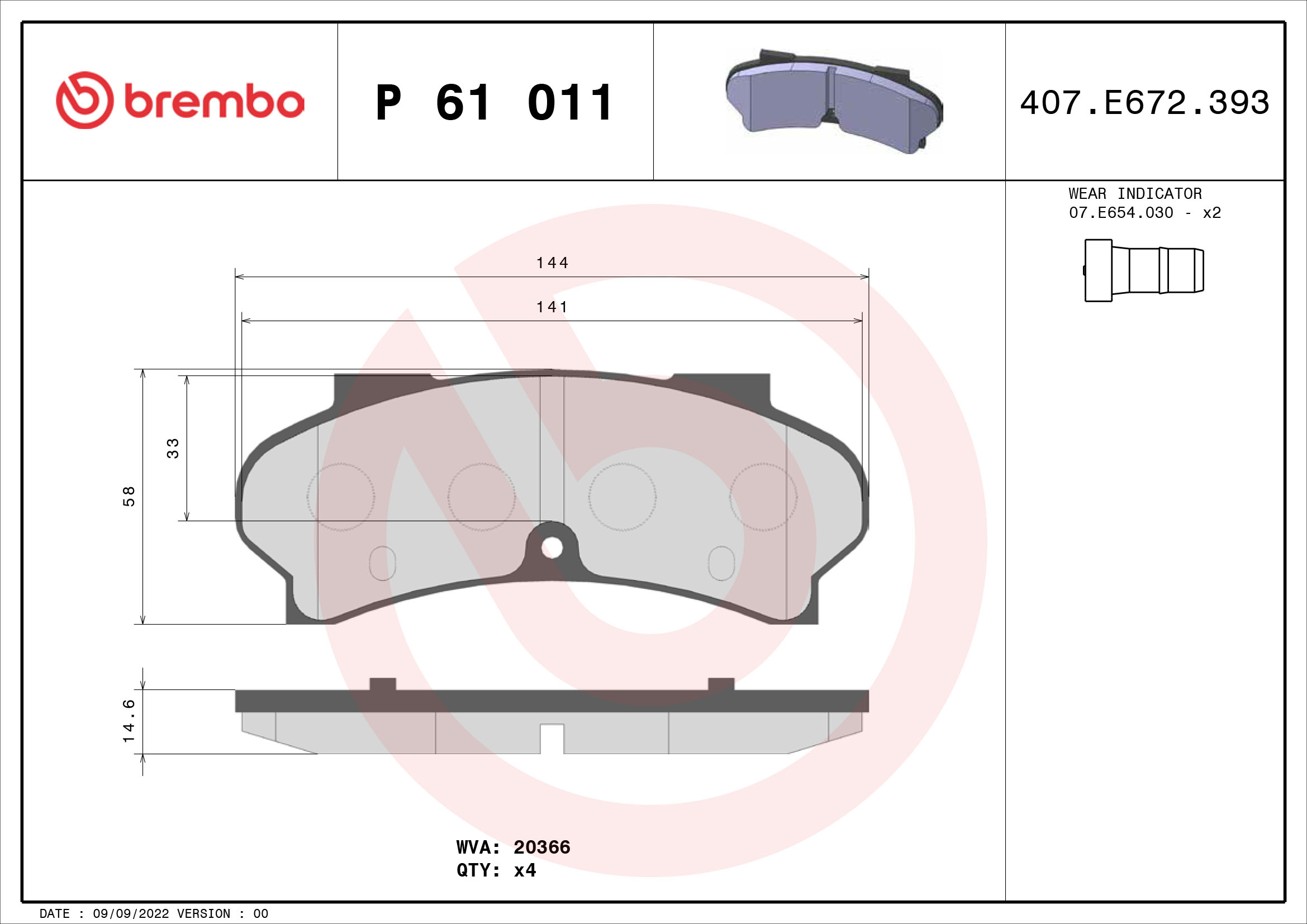 BREMBO P 61 011 Kit...