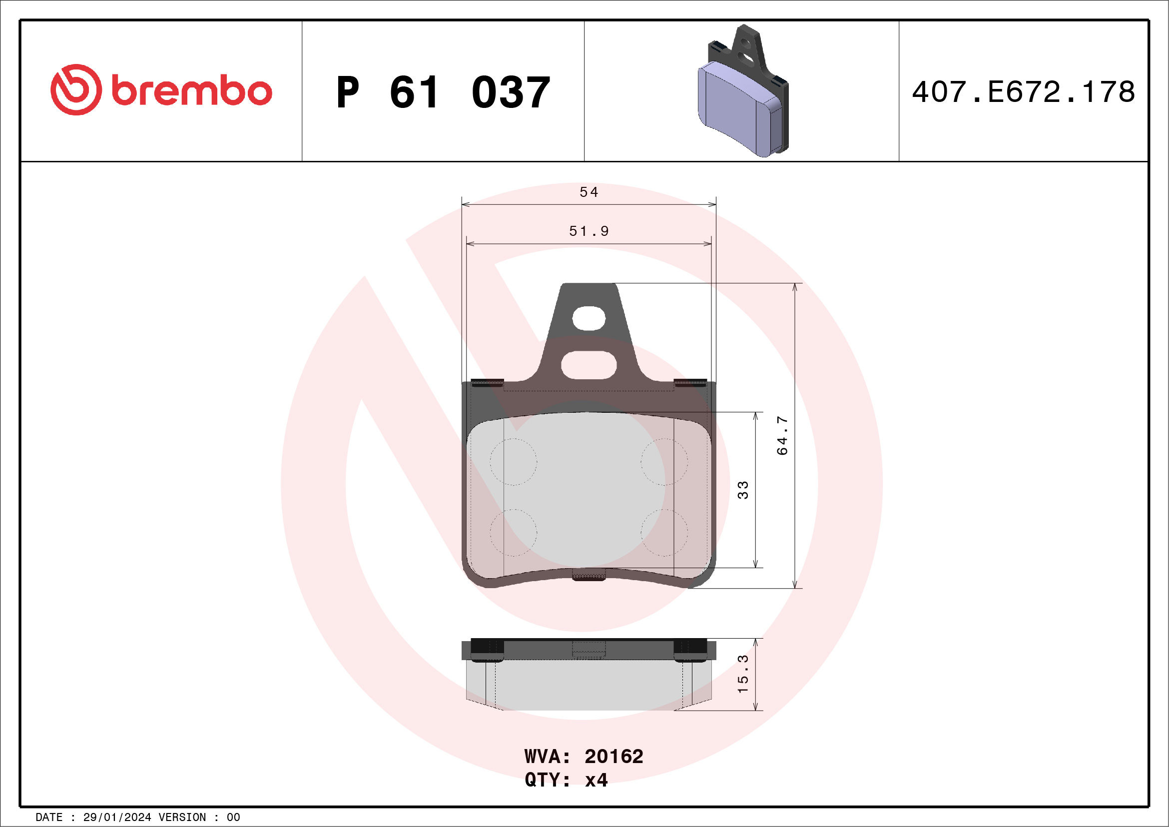 BREMBO P 61 037 Kit...