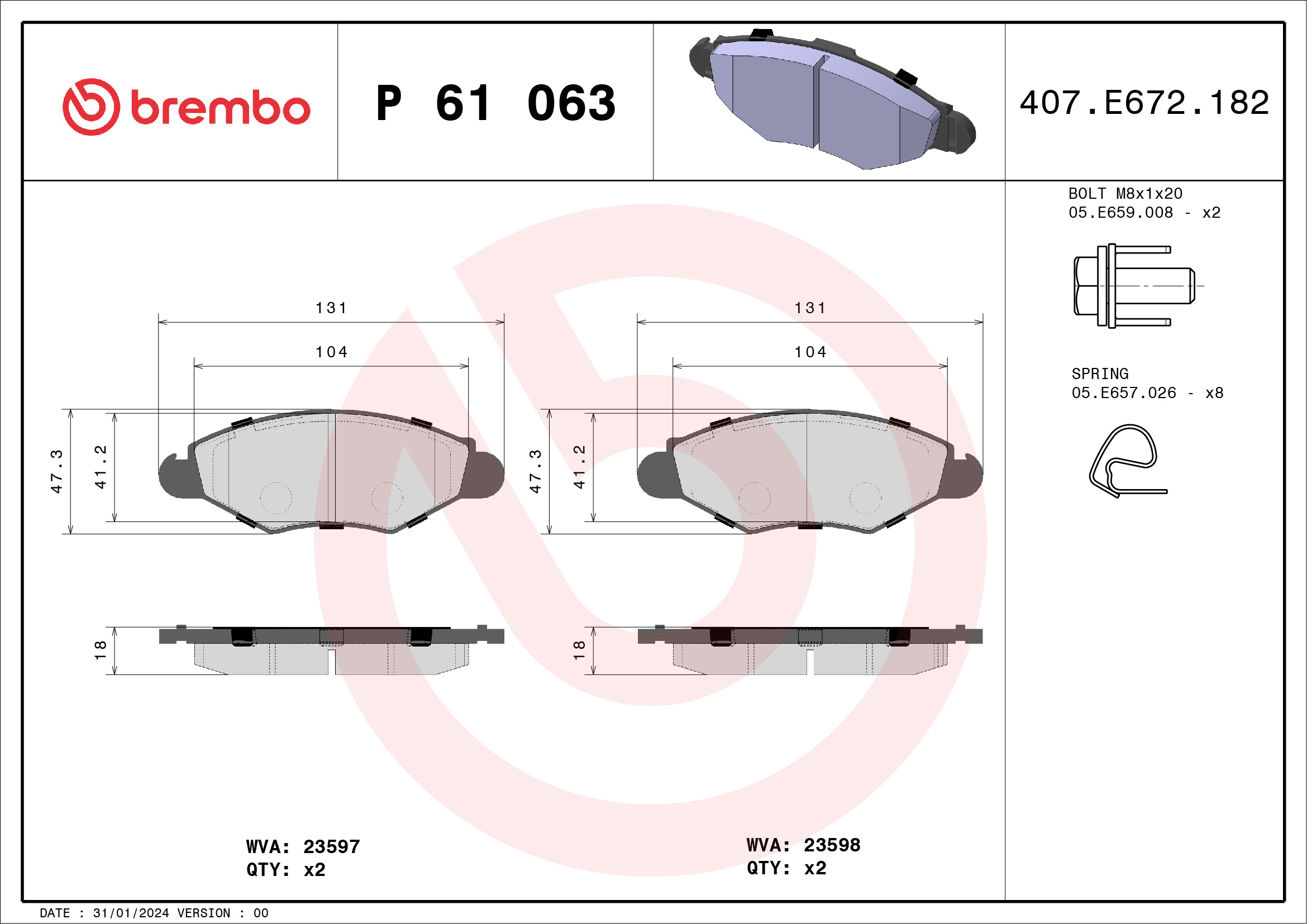 BREMBO P 61 063 PRIME LINE...