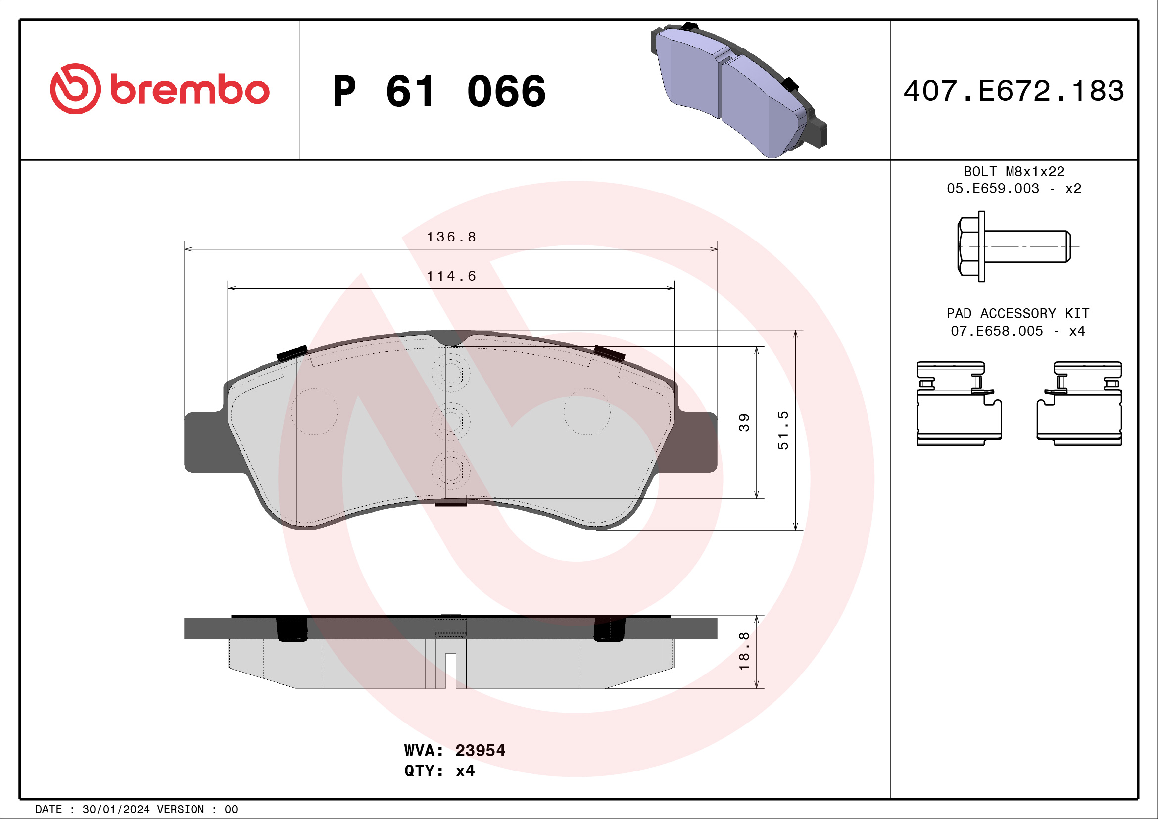 BREMBO P 61 066 Kit...