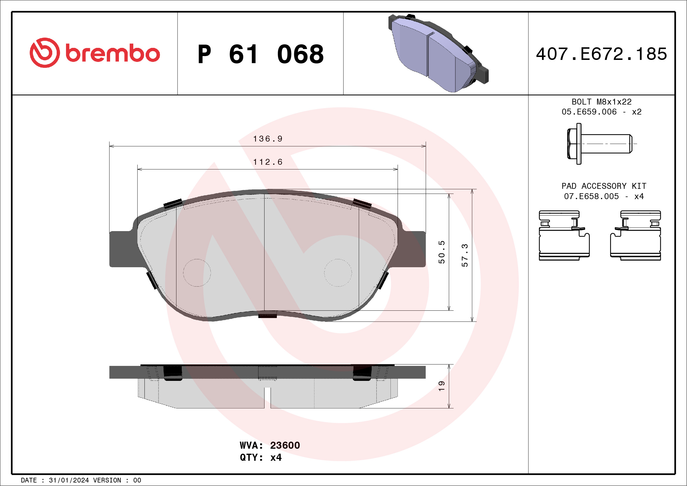 BREMBO P 61 068...