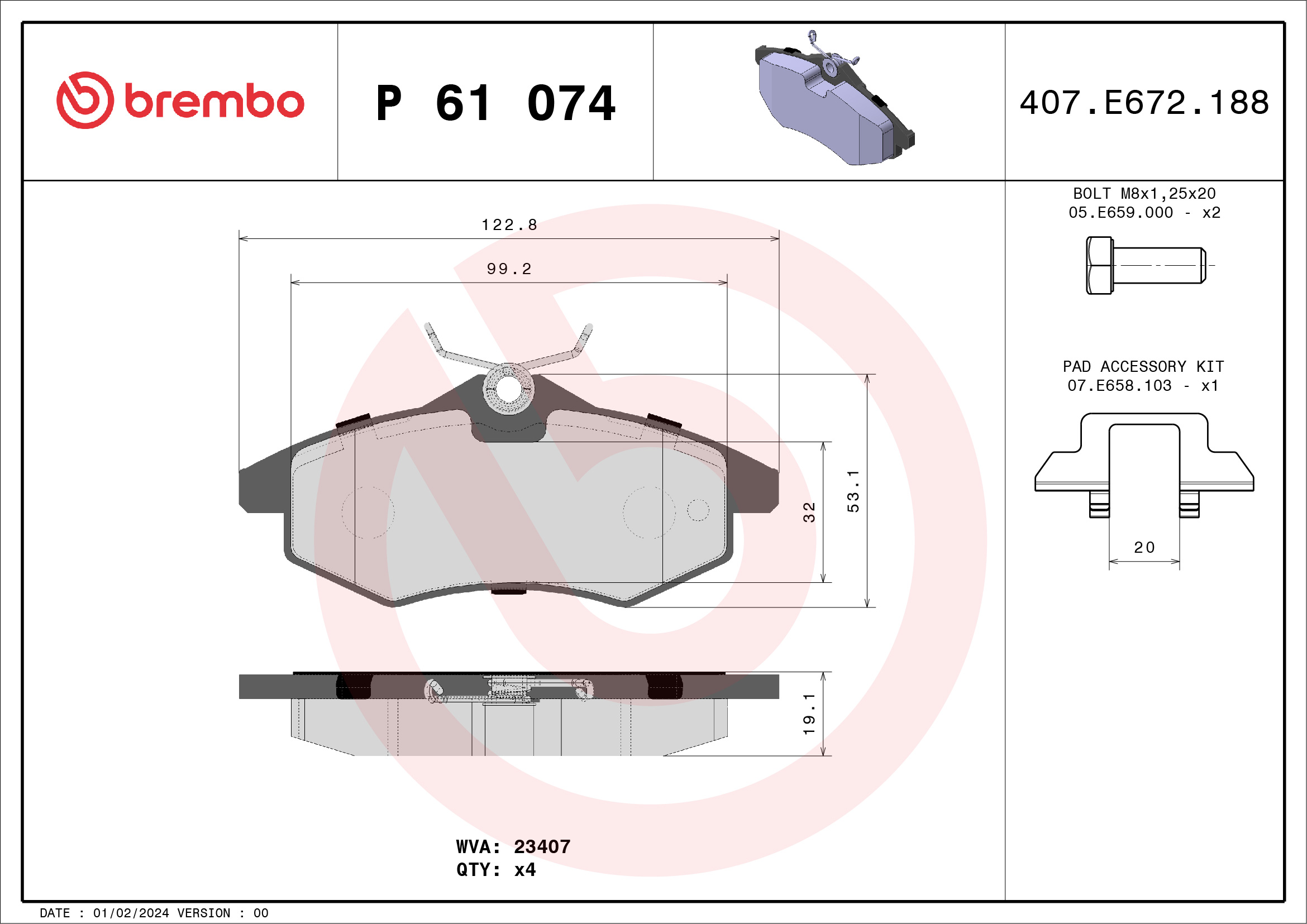 BREMBO P 61 074 Kit...