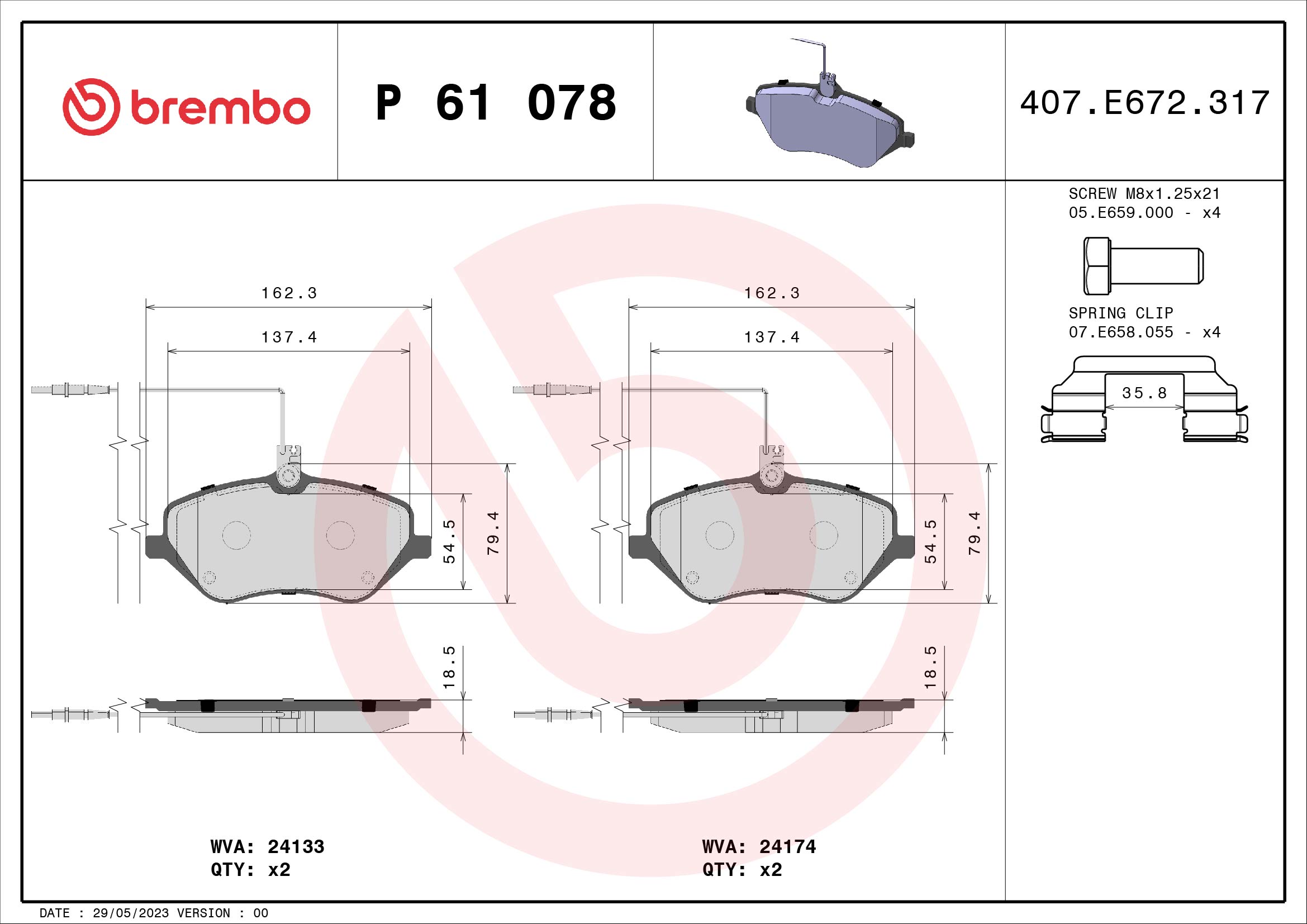 BREMBO P 61 078...