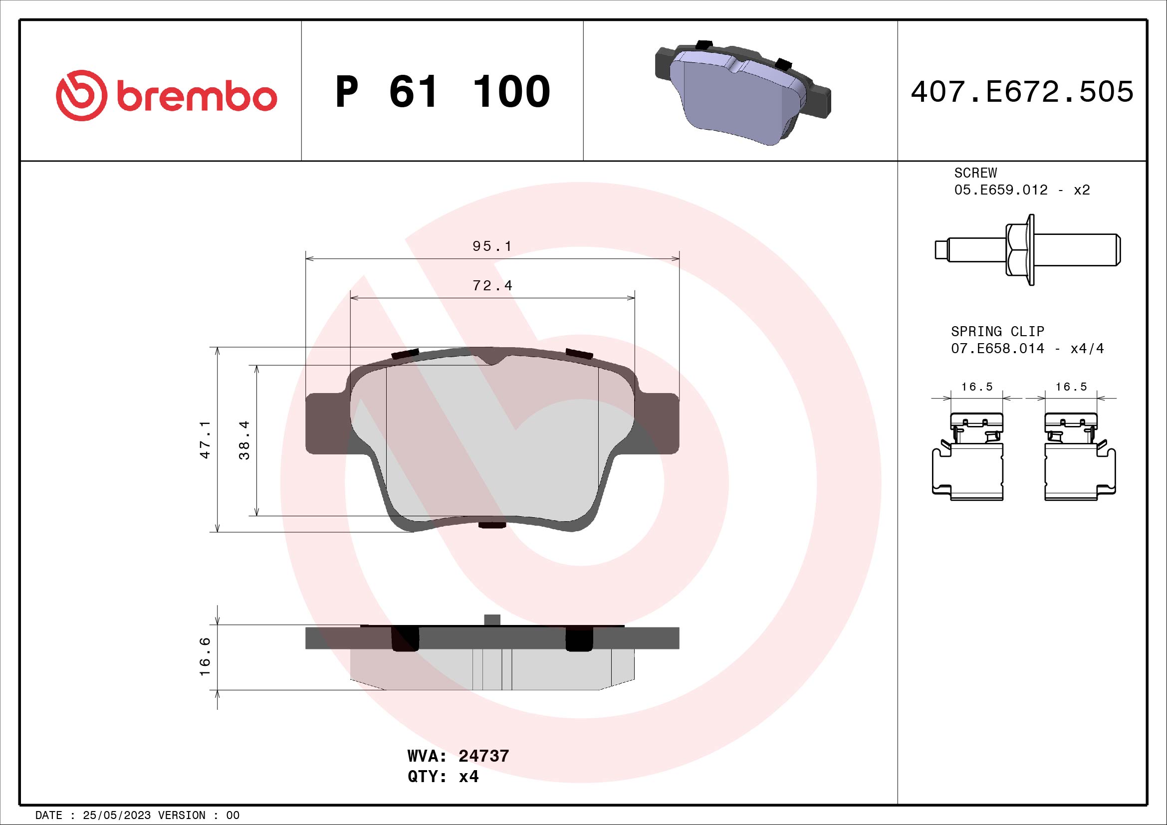 BREMBO P 61 100 PRIME LINE...