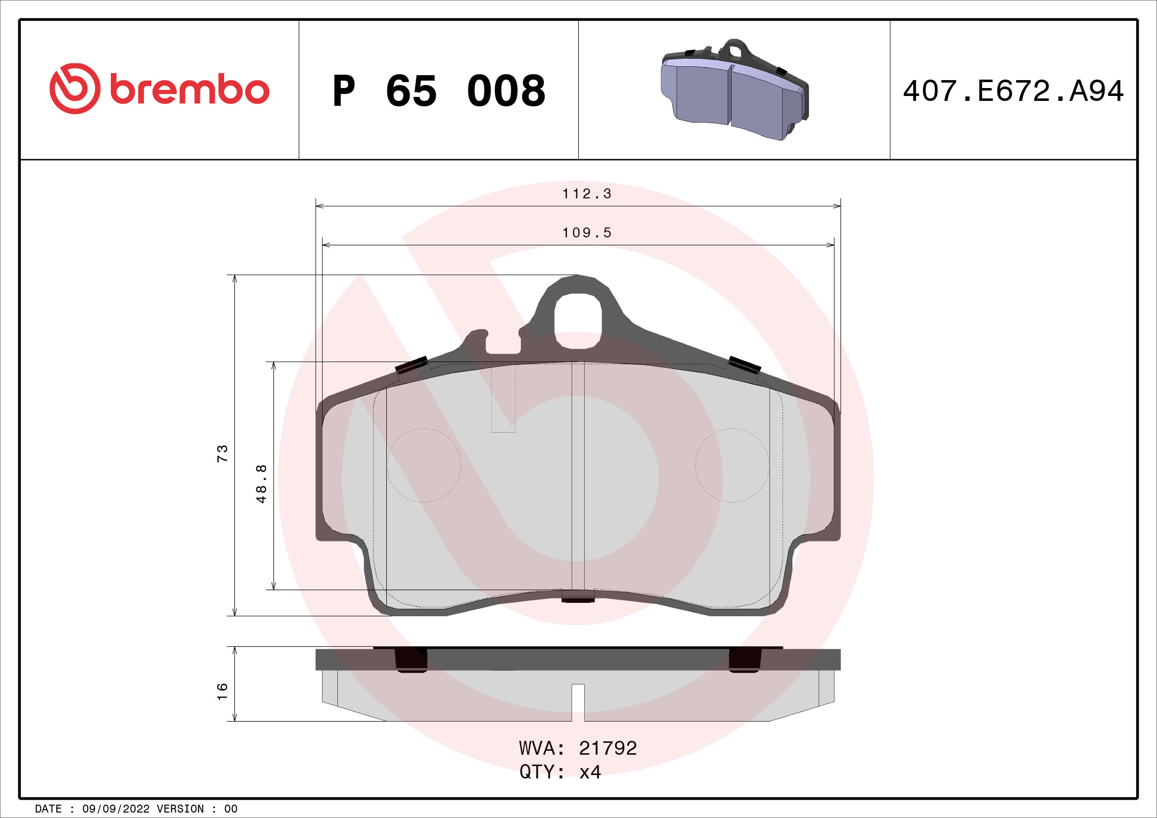 BREMBO P 65 008 Kit...
