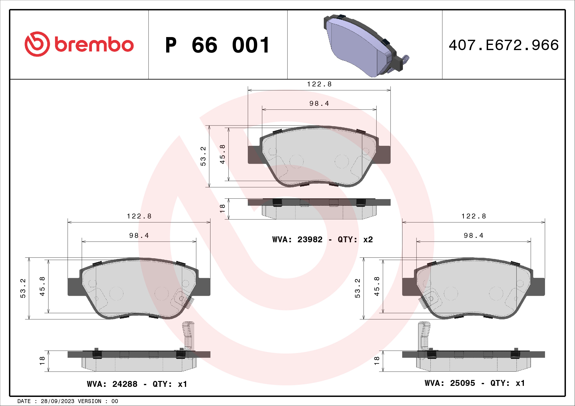 BREMBO P 66 001 Kit...