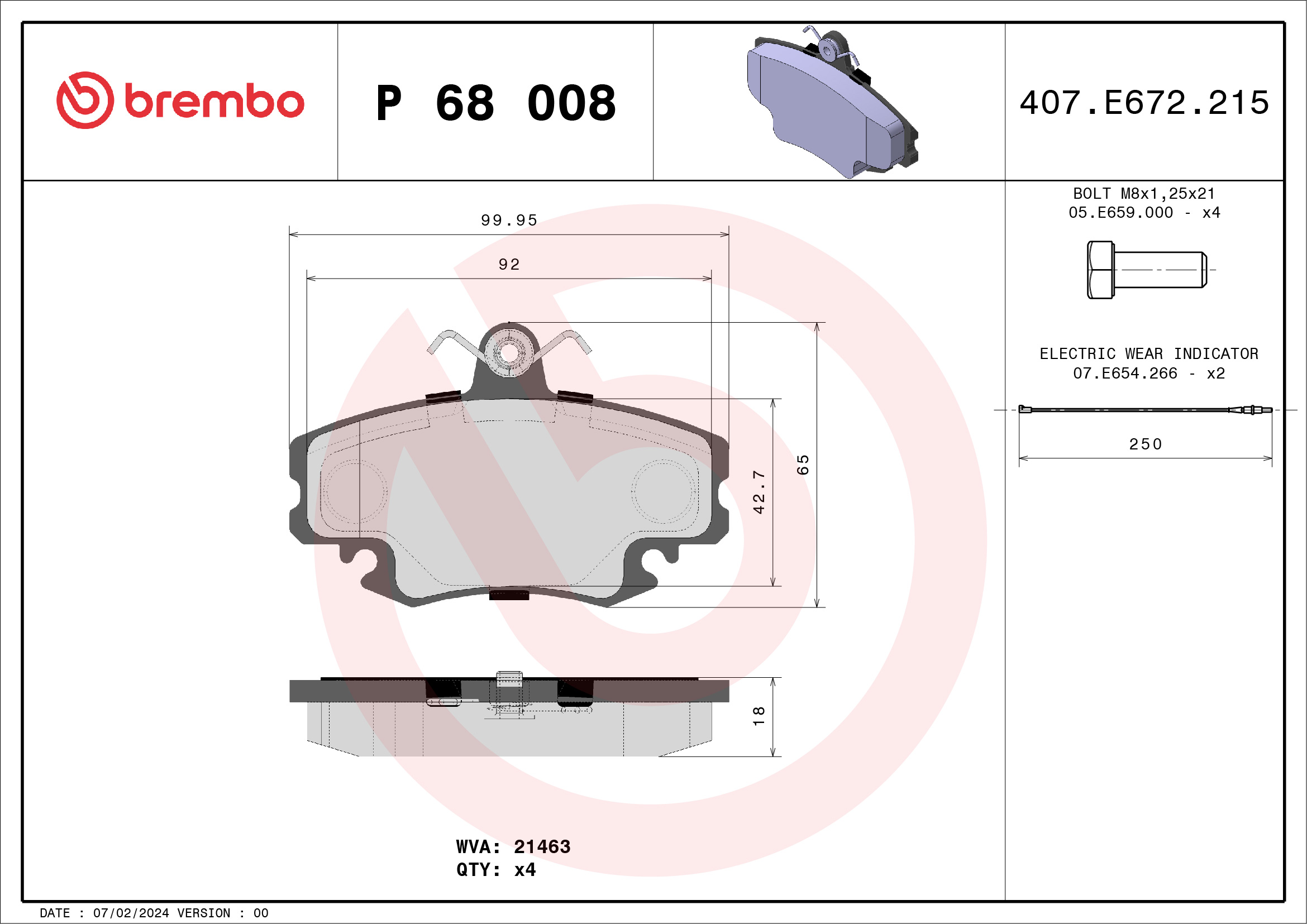 BREMBO P 68 008 Kit...