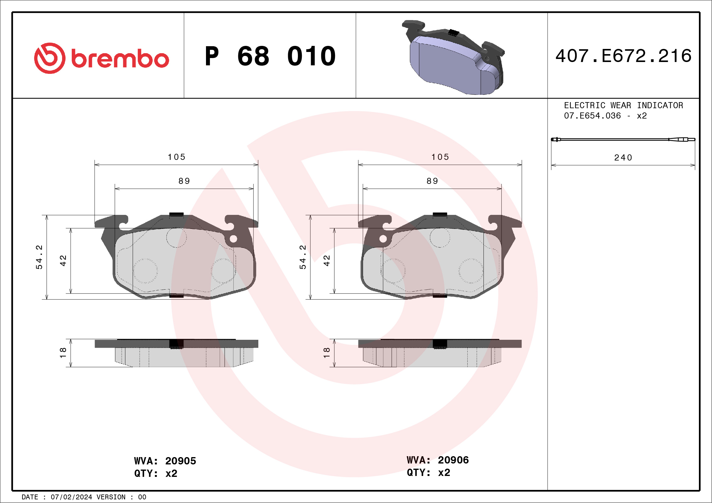BREMBO P 68 010 Kit...
