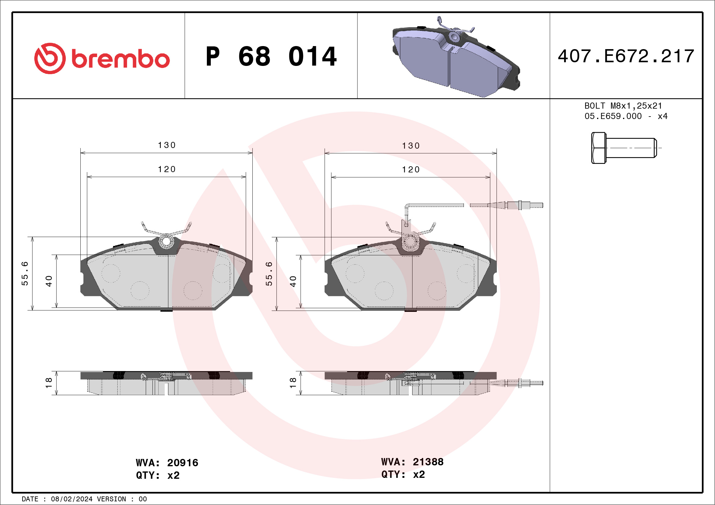 BREMBO P 68 014 Kit...