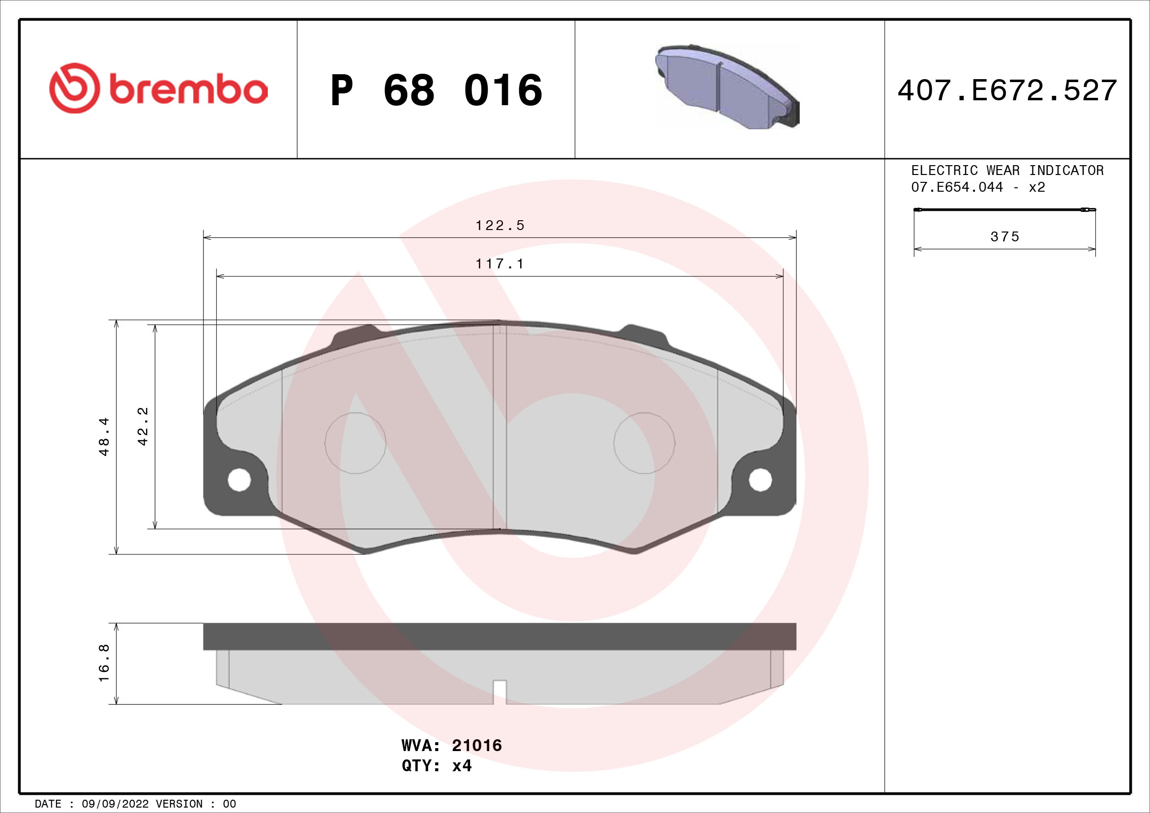 BREMBO P 68 016 Kit...
