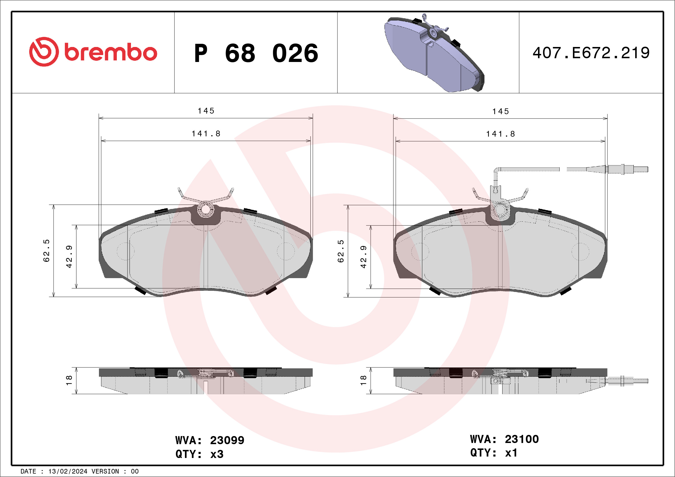 BREMBO P 68 026 Kit...