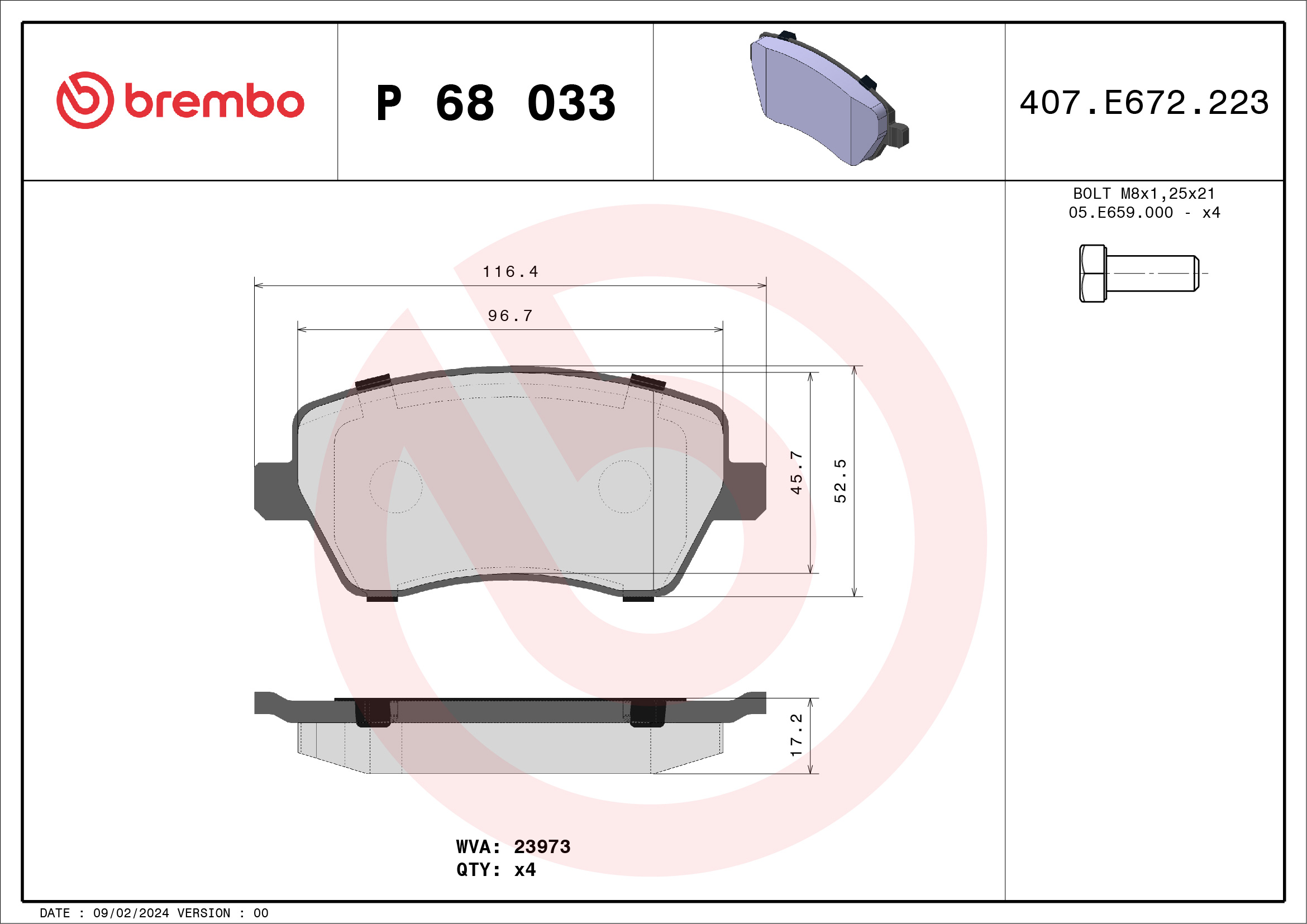 BREMBO P 68 033X Kit...
