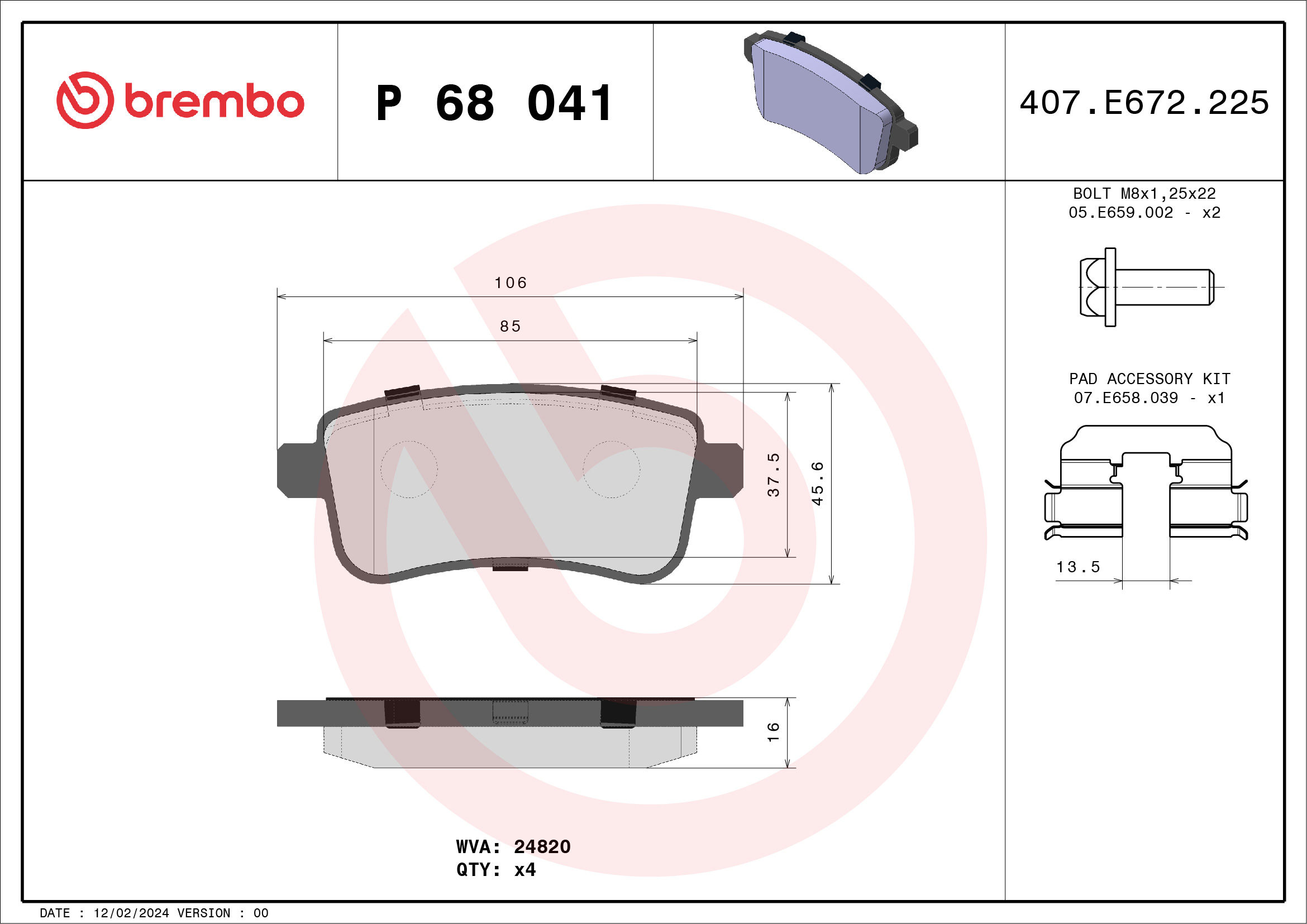 BREMBO P 68 041 Kit...