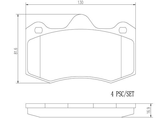 BREMBO P68051N PRIME LINE - Ceramic Bremsbelagsatz, Scheibenbremse