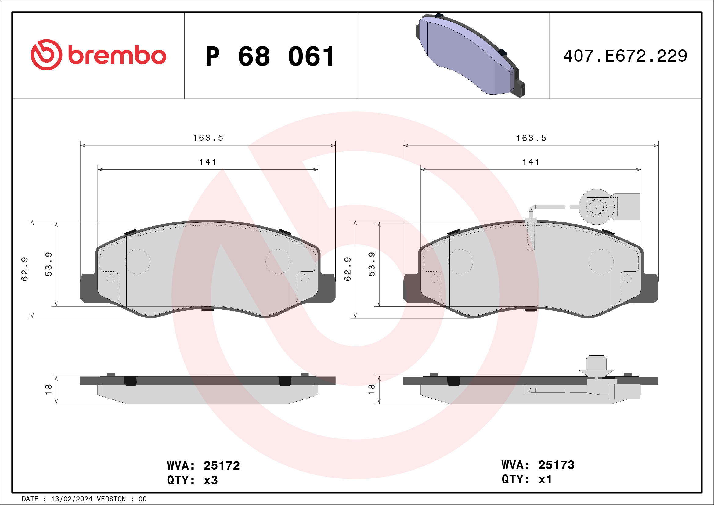 BREMBO P 68 061 PRIME LINE...