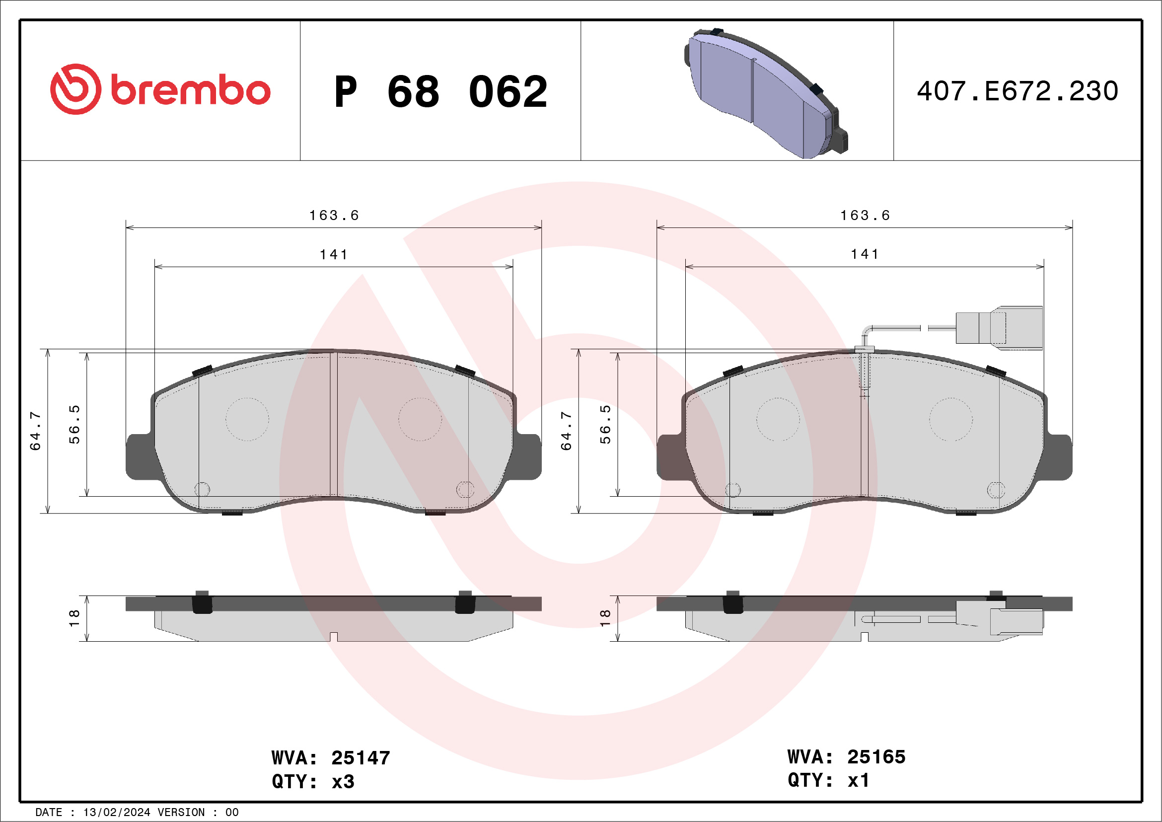 BREMBO P 68 062 PRIME LINE...