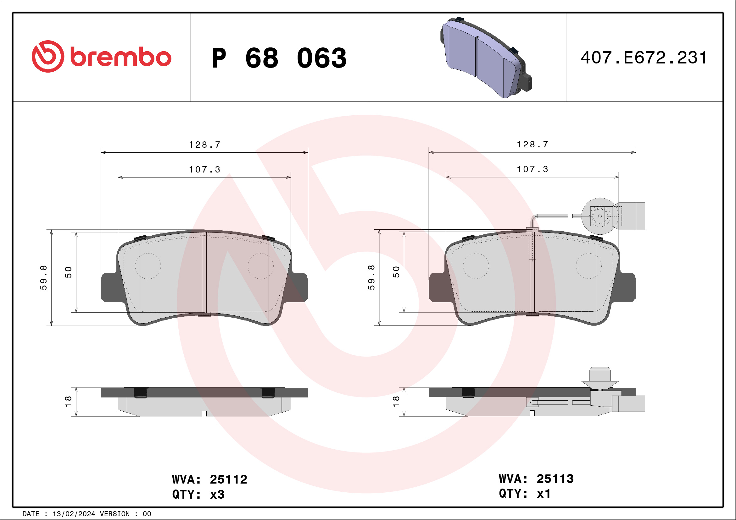 BREMBO P 68 063 PRIME LINE...