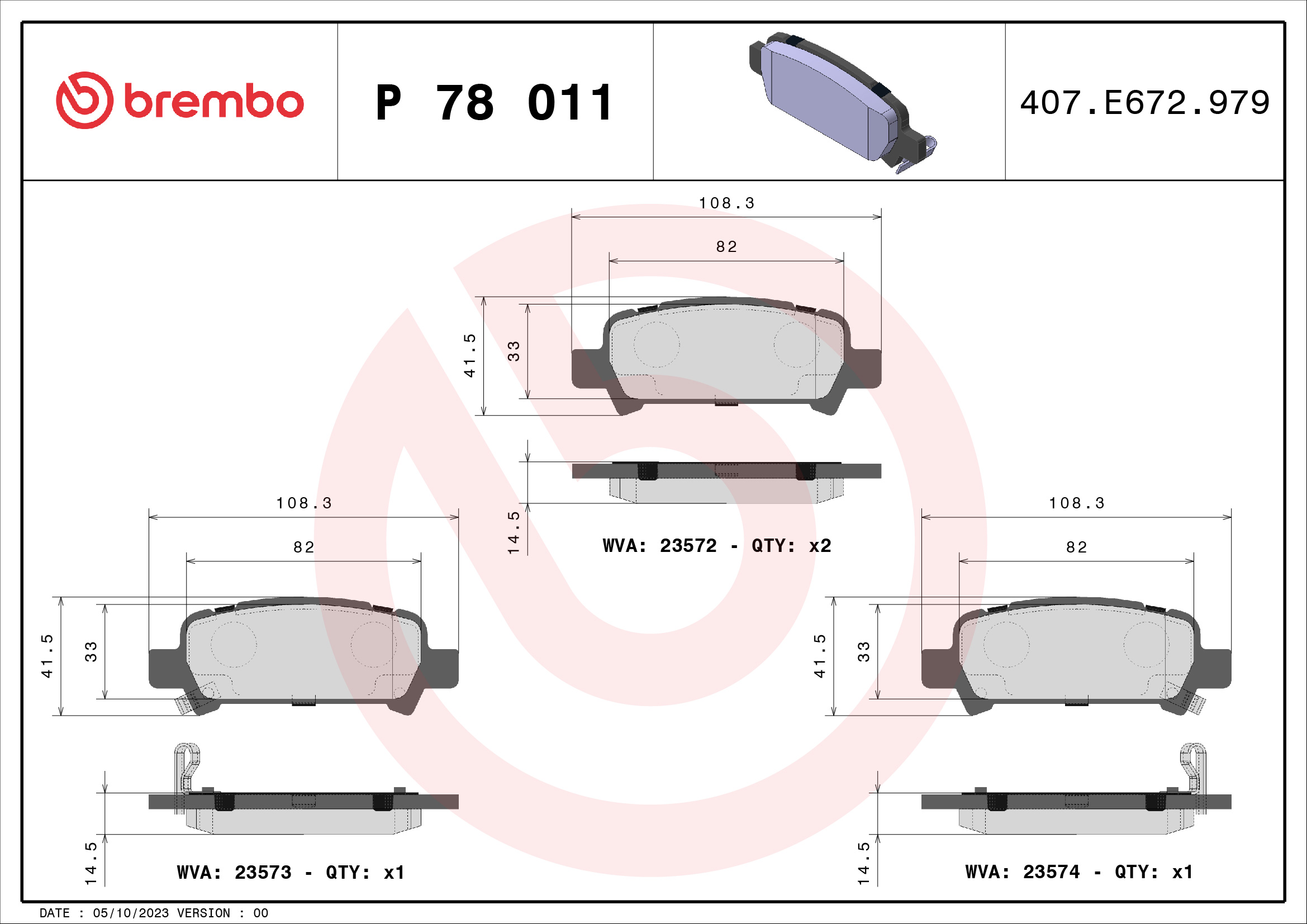 BREMBO P 78 011 Kit...