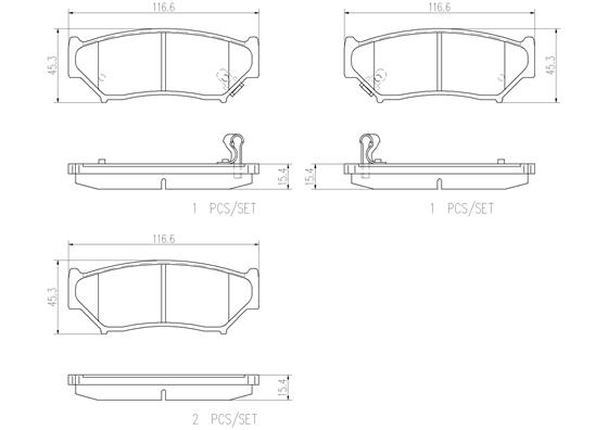 BREMBO P79008N PRIME LINE - Ceramic Bremsbelagsatz, Scheibenbremse