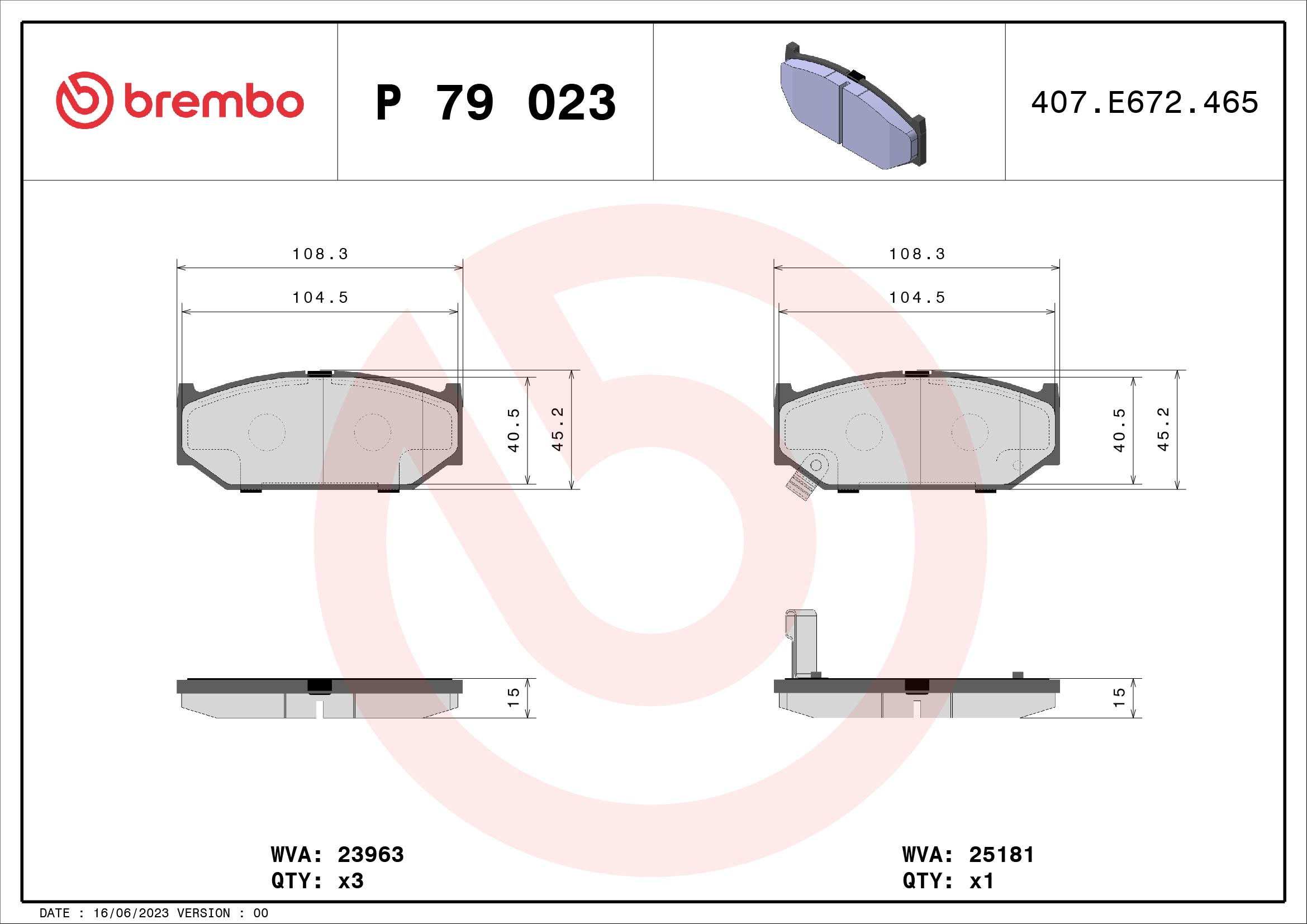BREMBO P 79 023 Kit...