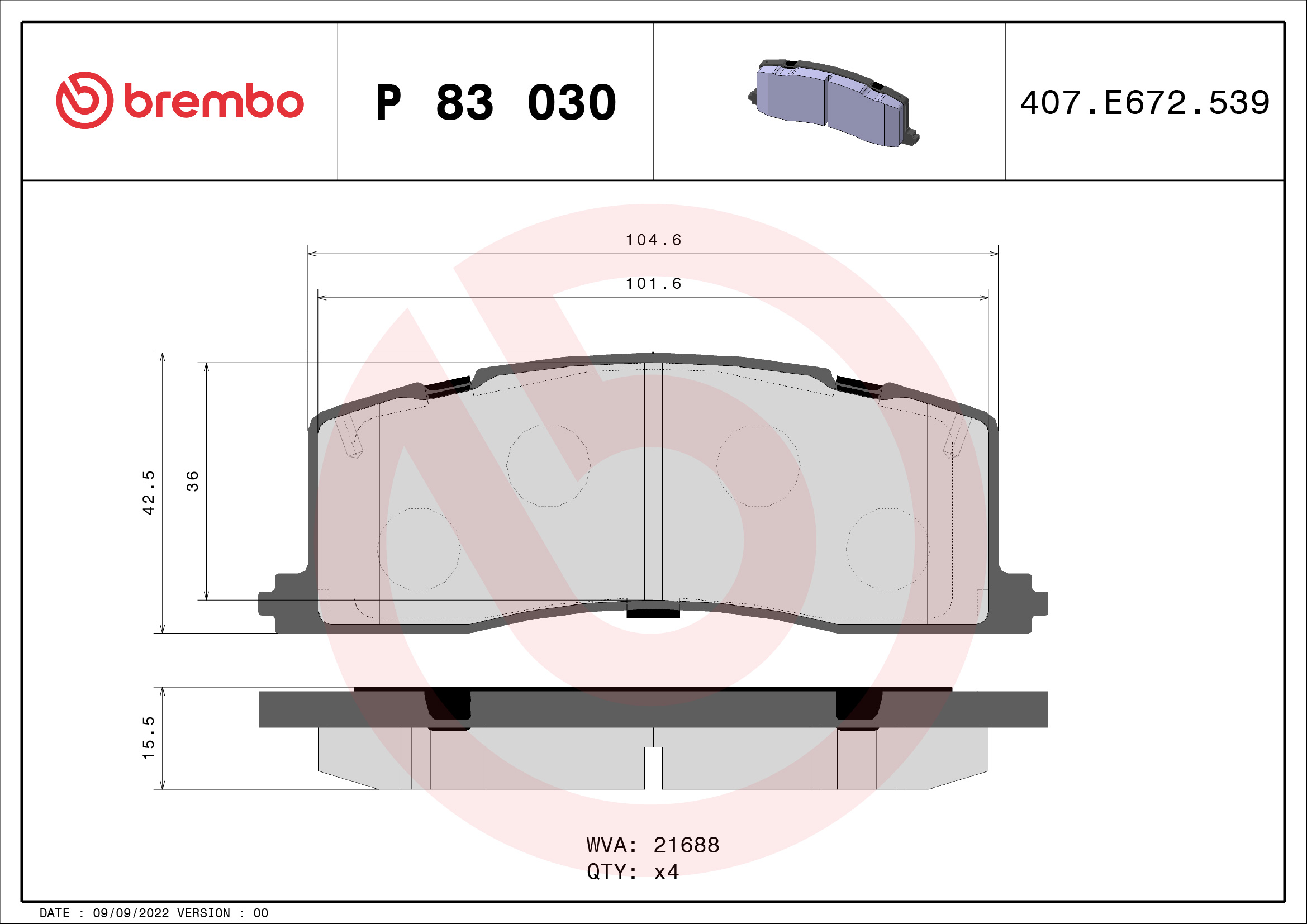BREMBO P 83 030 Kit...