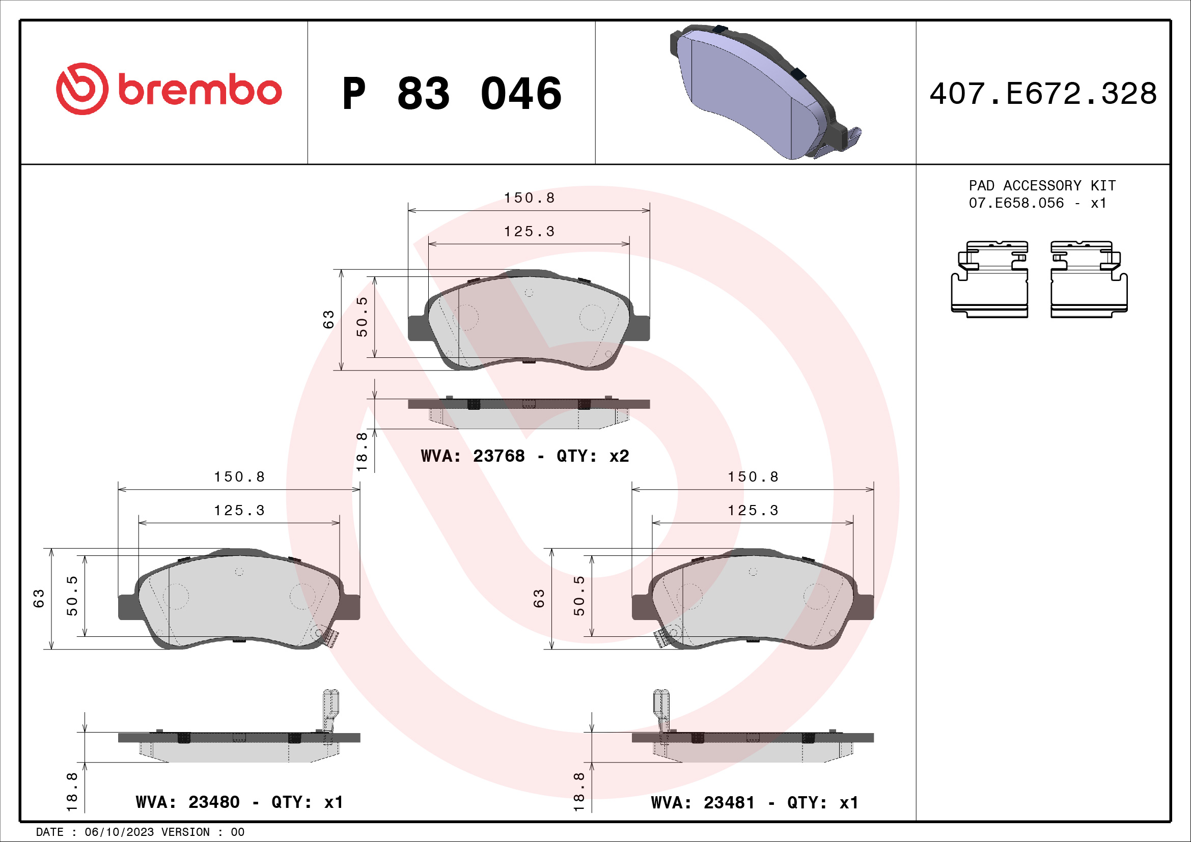 BREMBO P 83 046 Kit...